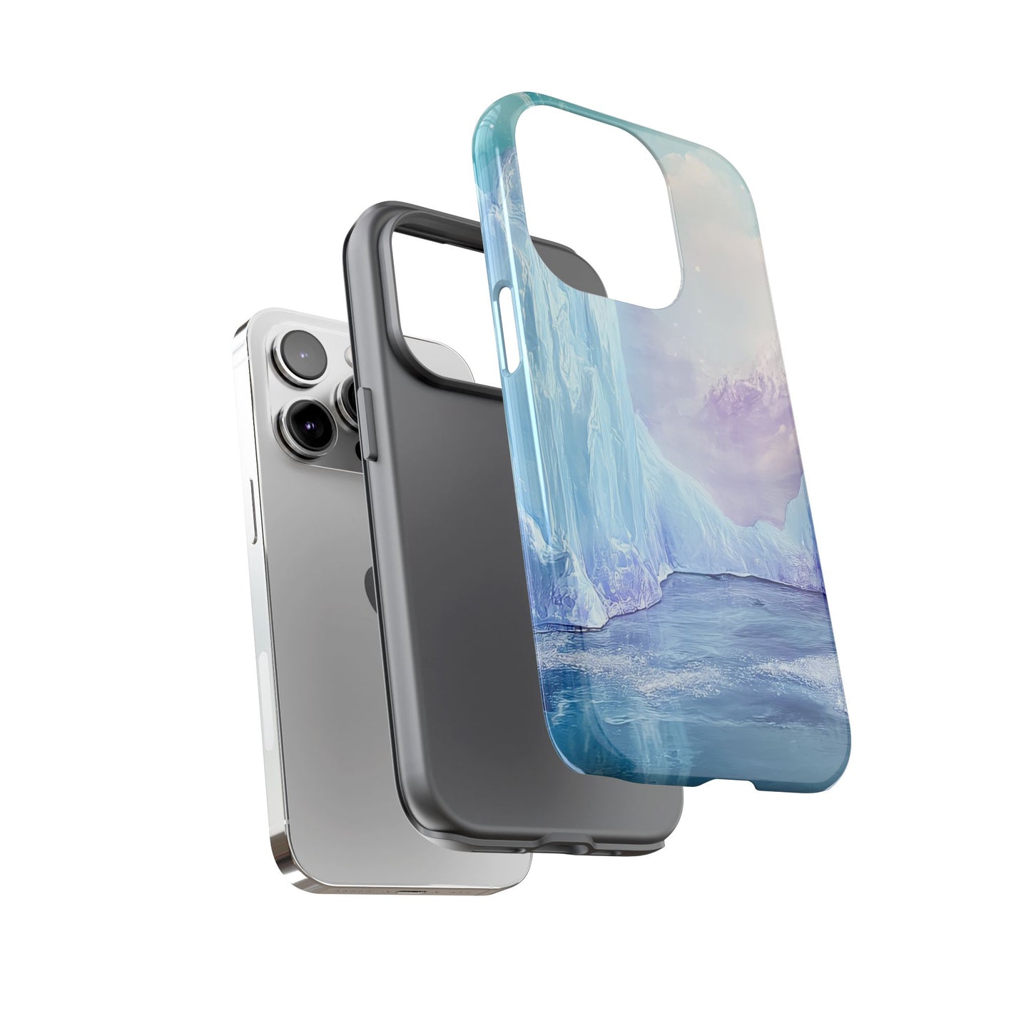 Artistic Phone Case with Iceberg Design