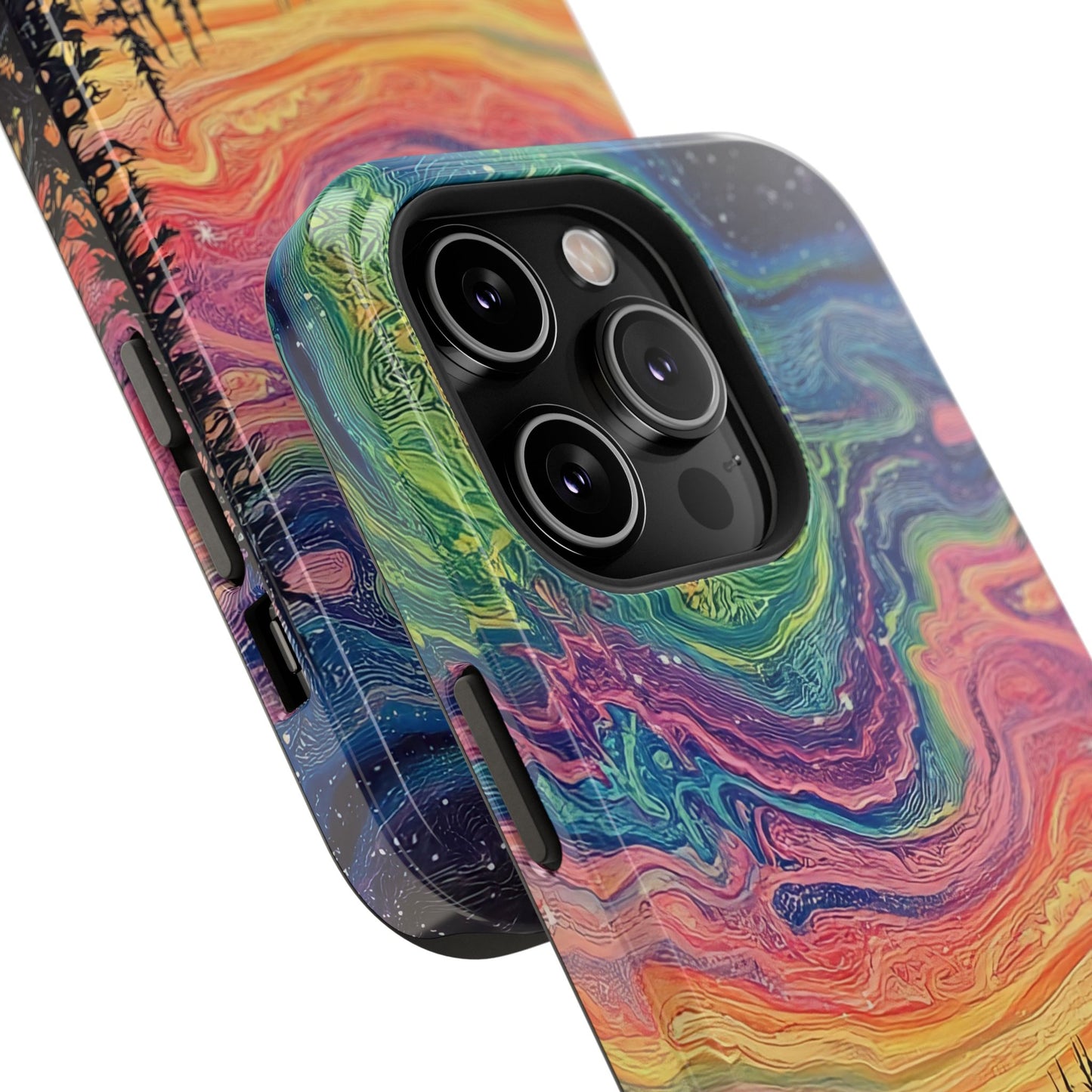 Nature-Inspired Impact-Resistant Phone Case - Vibrant Galaxy Sky Design