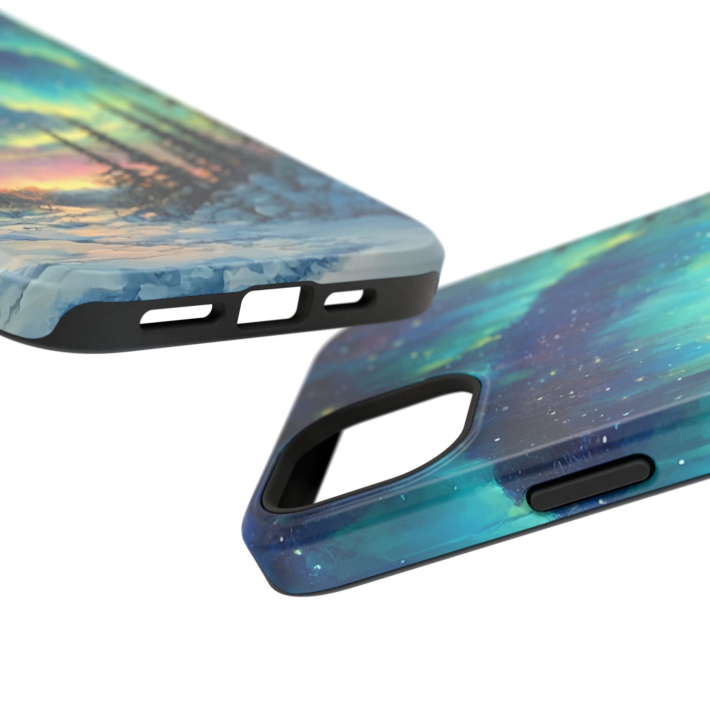 Aurora Borealis Impact-Resistant Phone Case - Durable Protection with Stunning Northern Lights Design