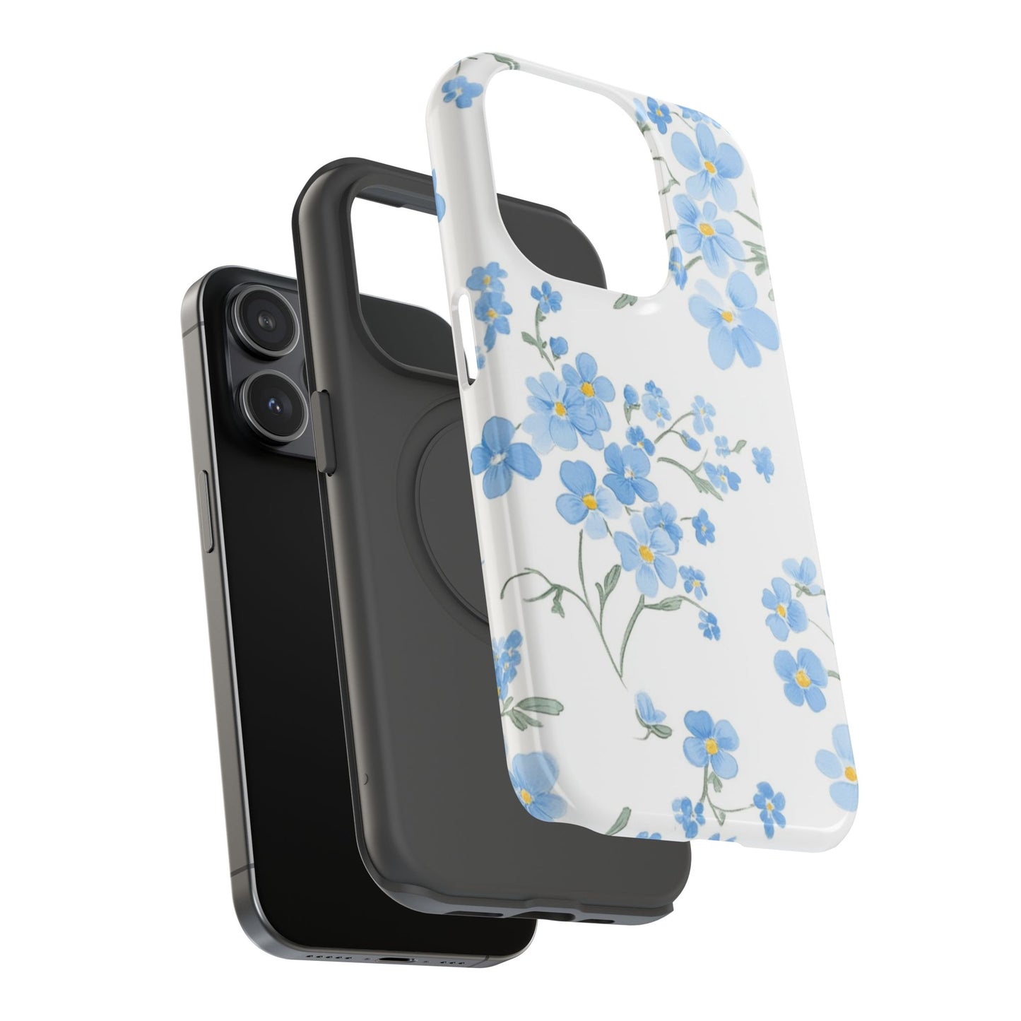 Blue Flower Design Floral Phone Case