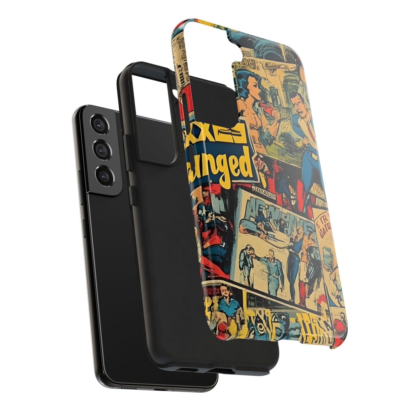 Vintage Comic - Tough Phone Cases, Superhero Phone Covers