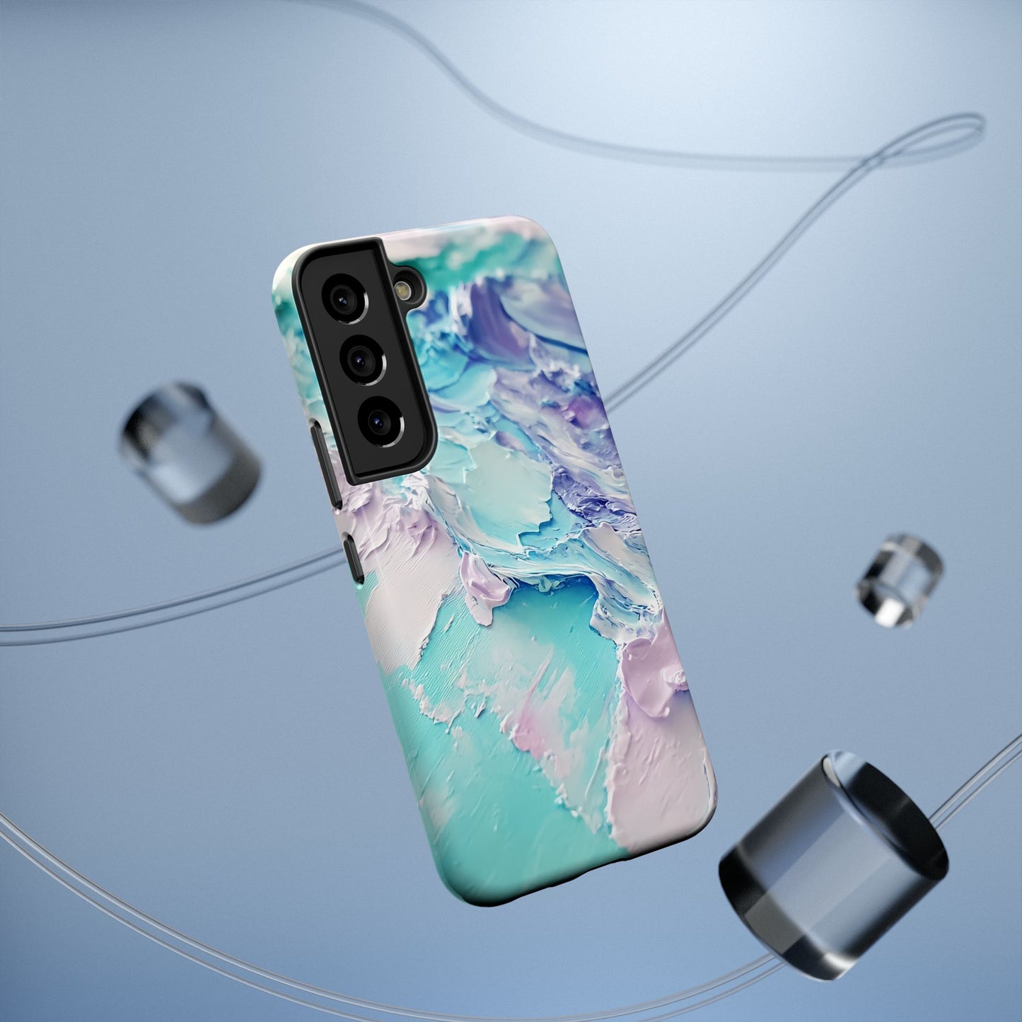 Aqua Abstract Impact-Resistant Phone Case