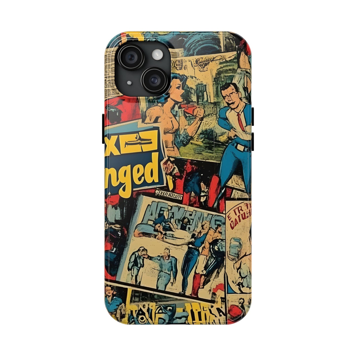 Vintage Comic - Tough Phone Cases, Superhero Phone Covers
