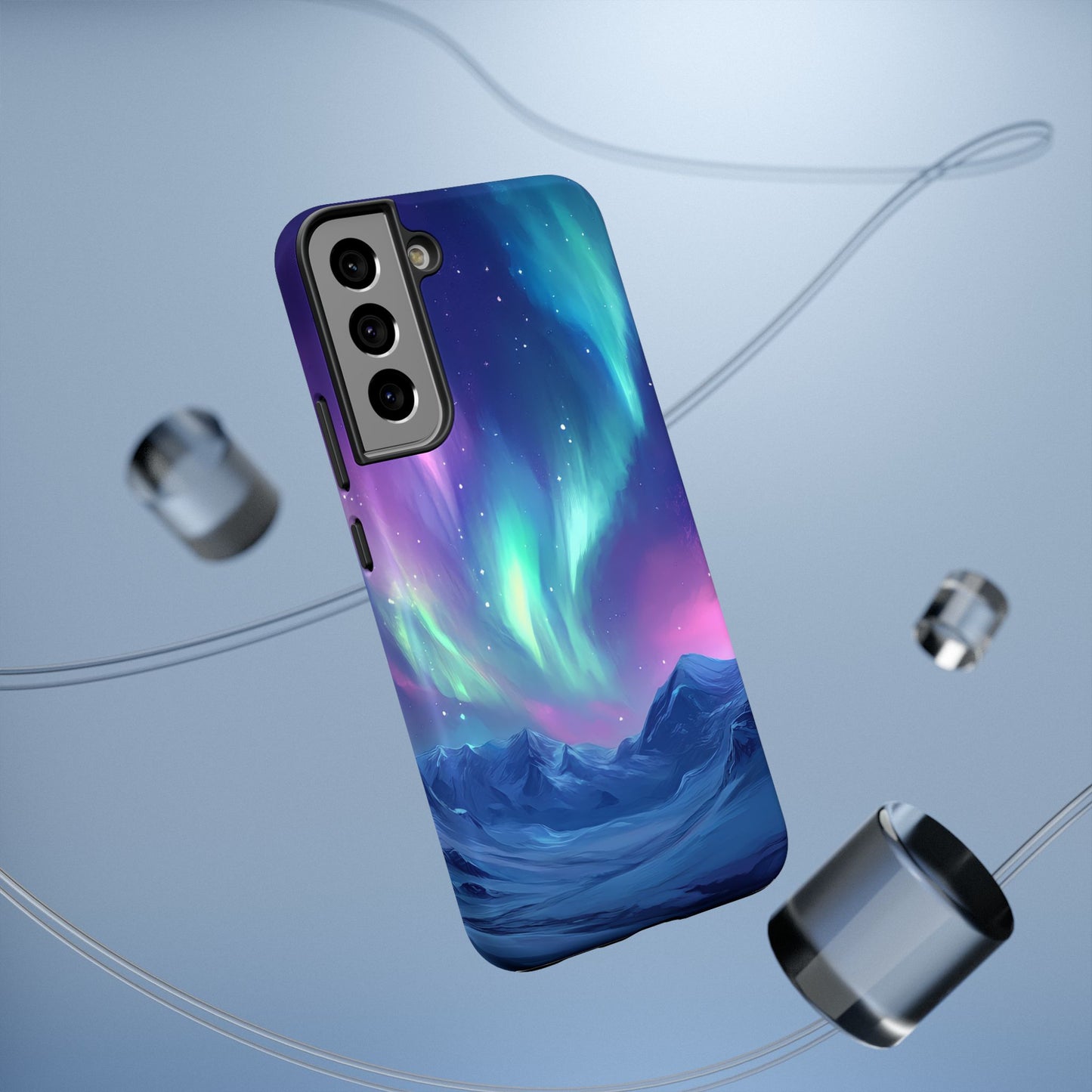 Aurora Borealis Impact-Resistant Phone Case - Colorful Northern Lights Design-2