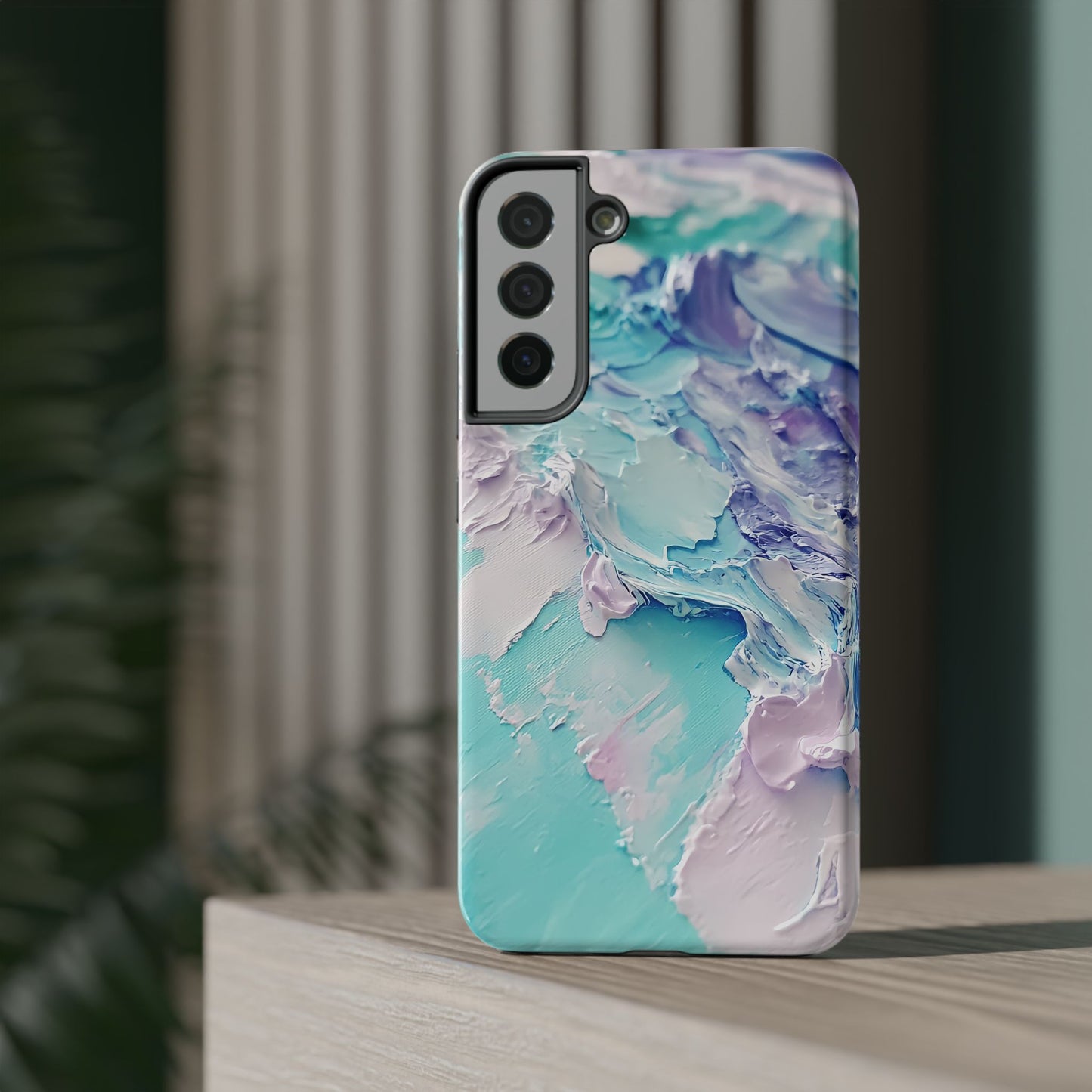 Aqua Abstract Impact-Resistant Phone Case