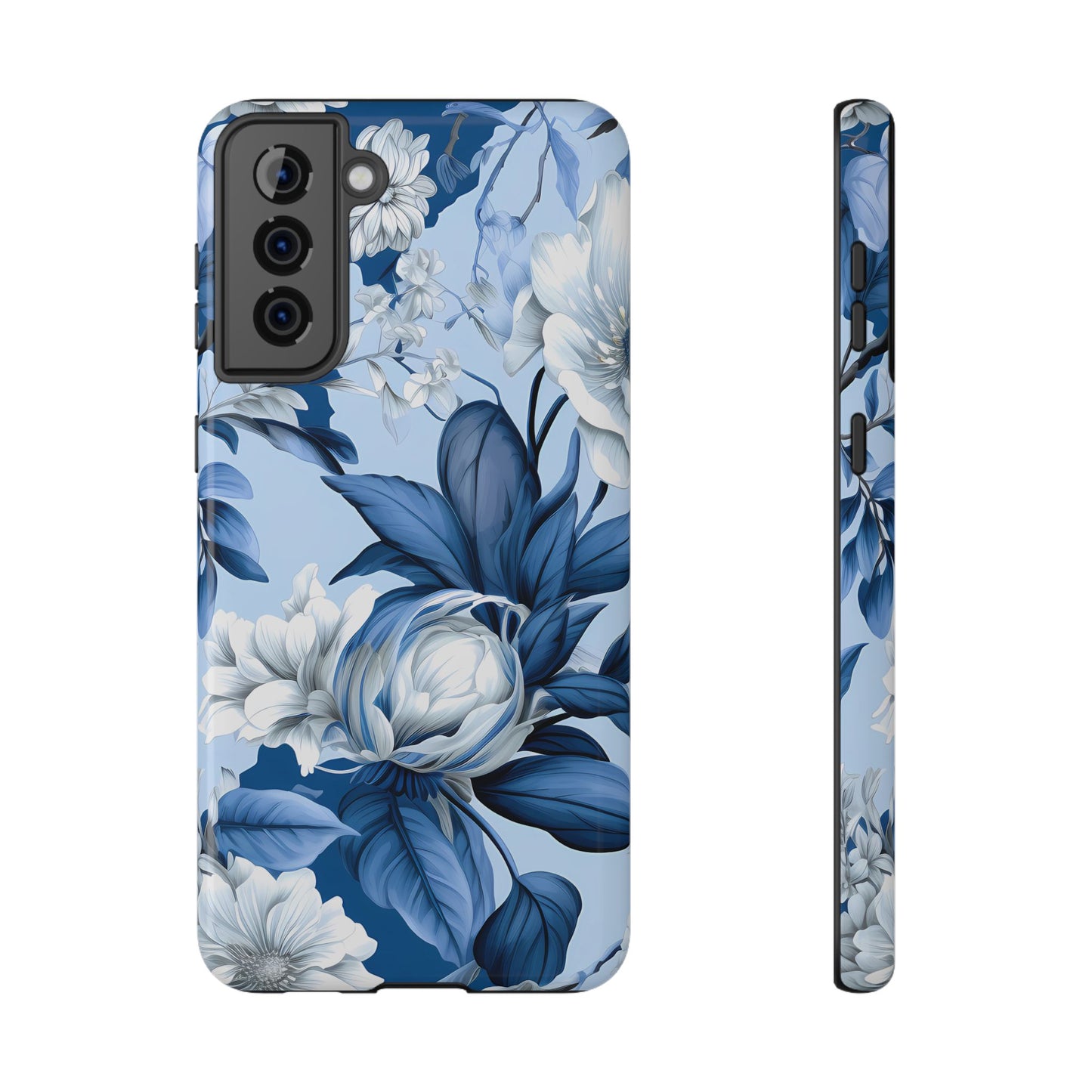 Elegant Blue Floral Phone Case