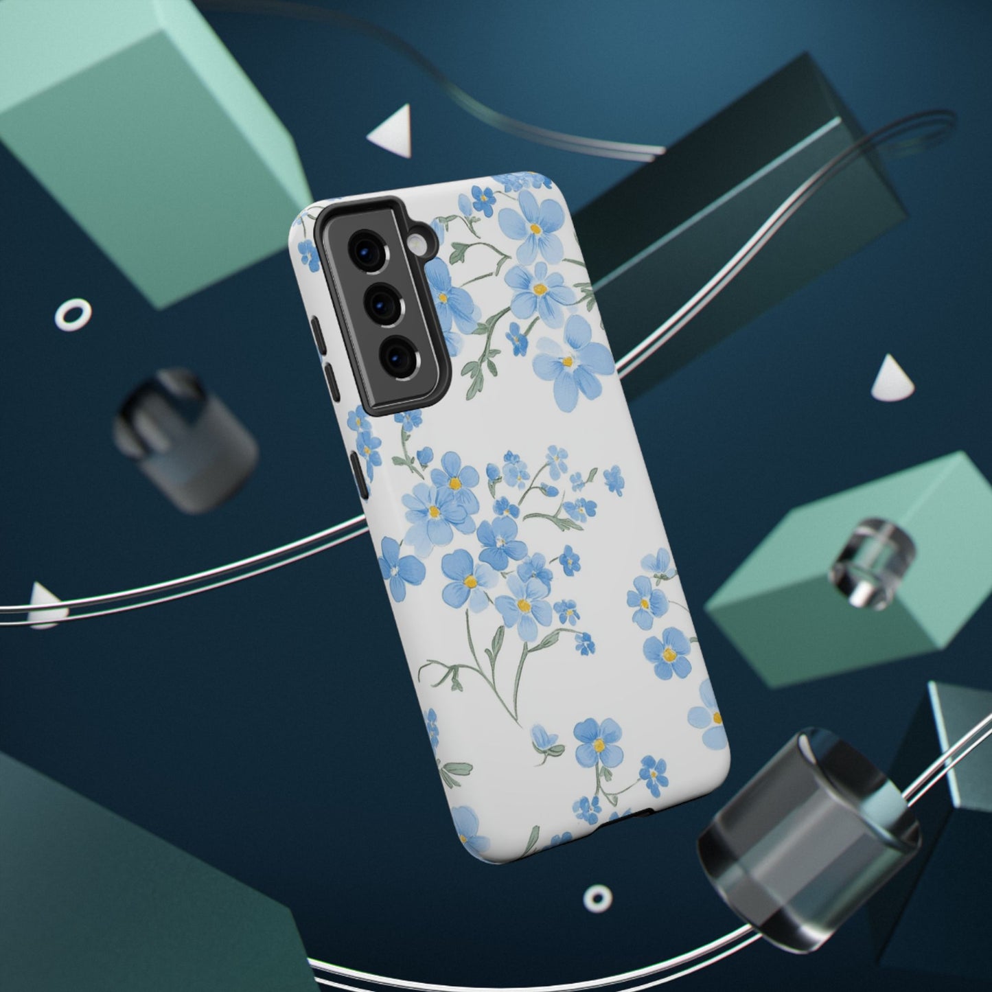 Blue Flower Design Floral Phone Case