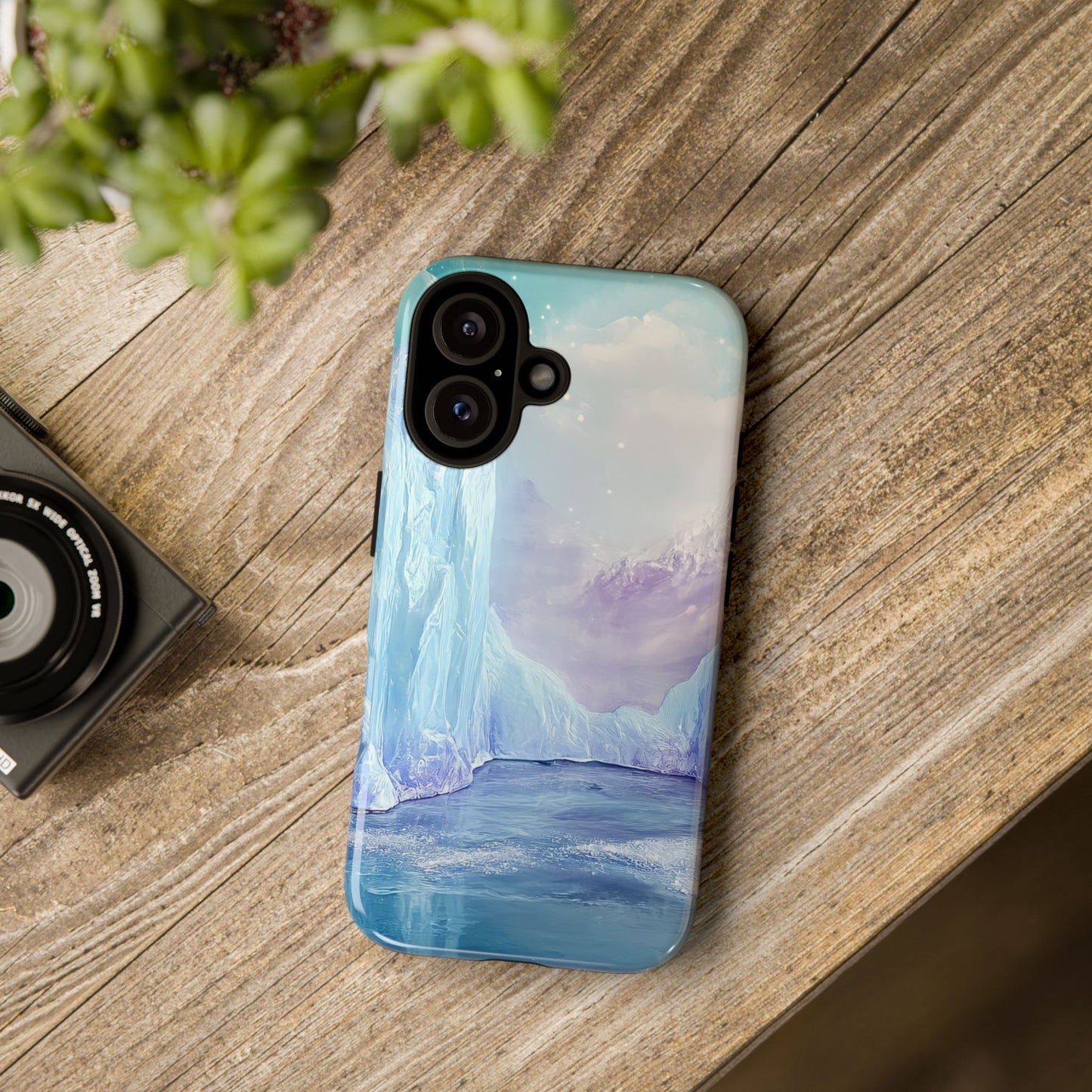 Artistic Phone Case with Iceberg Design