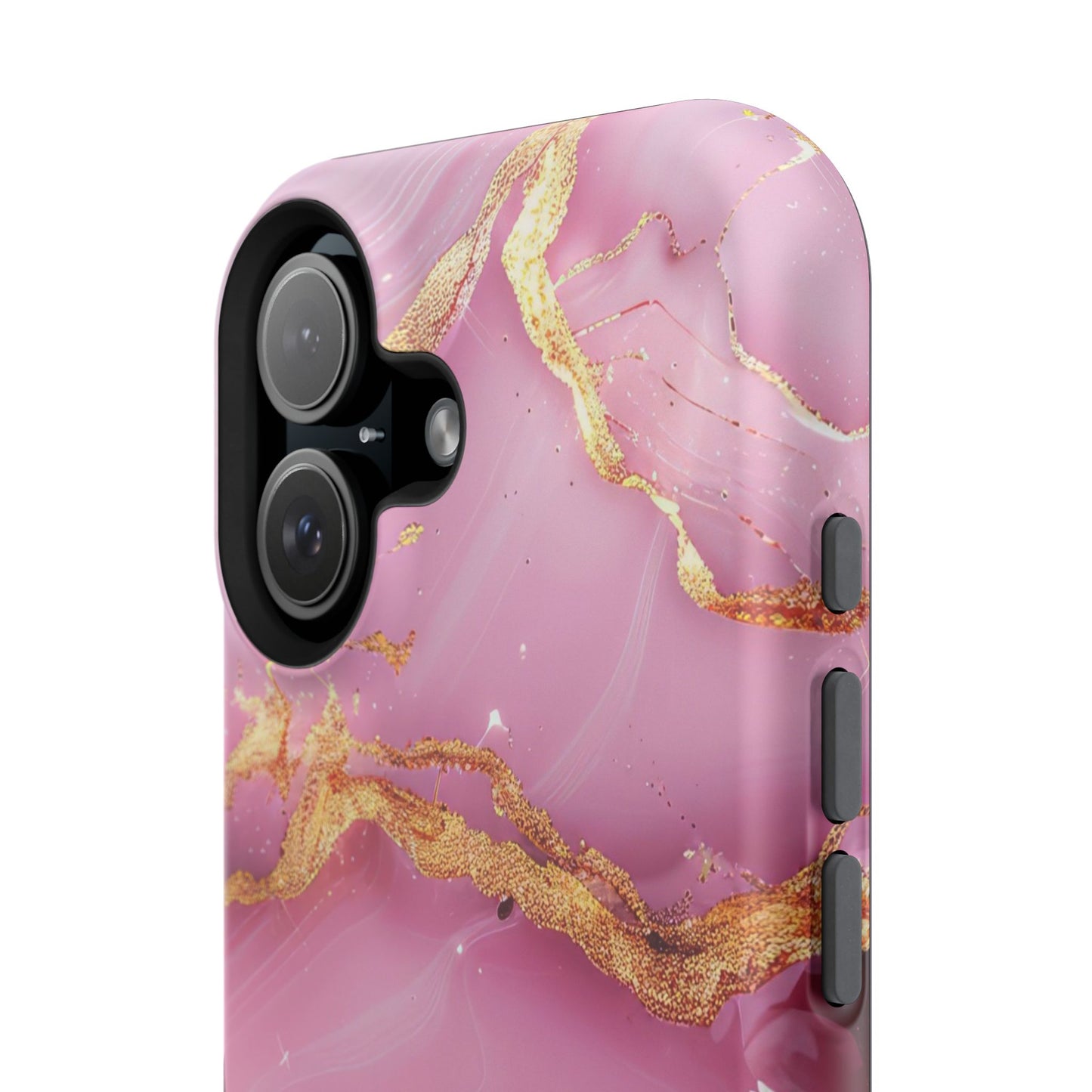 Elegant Marble Phone Case - Pink & Gold