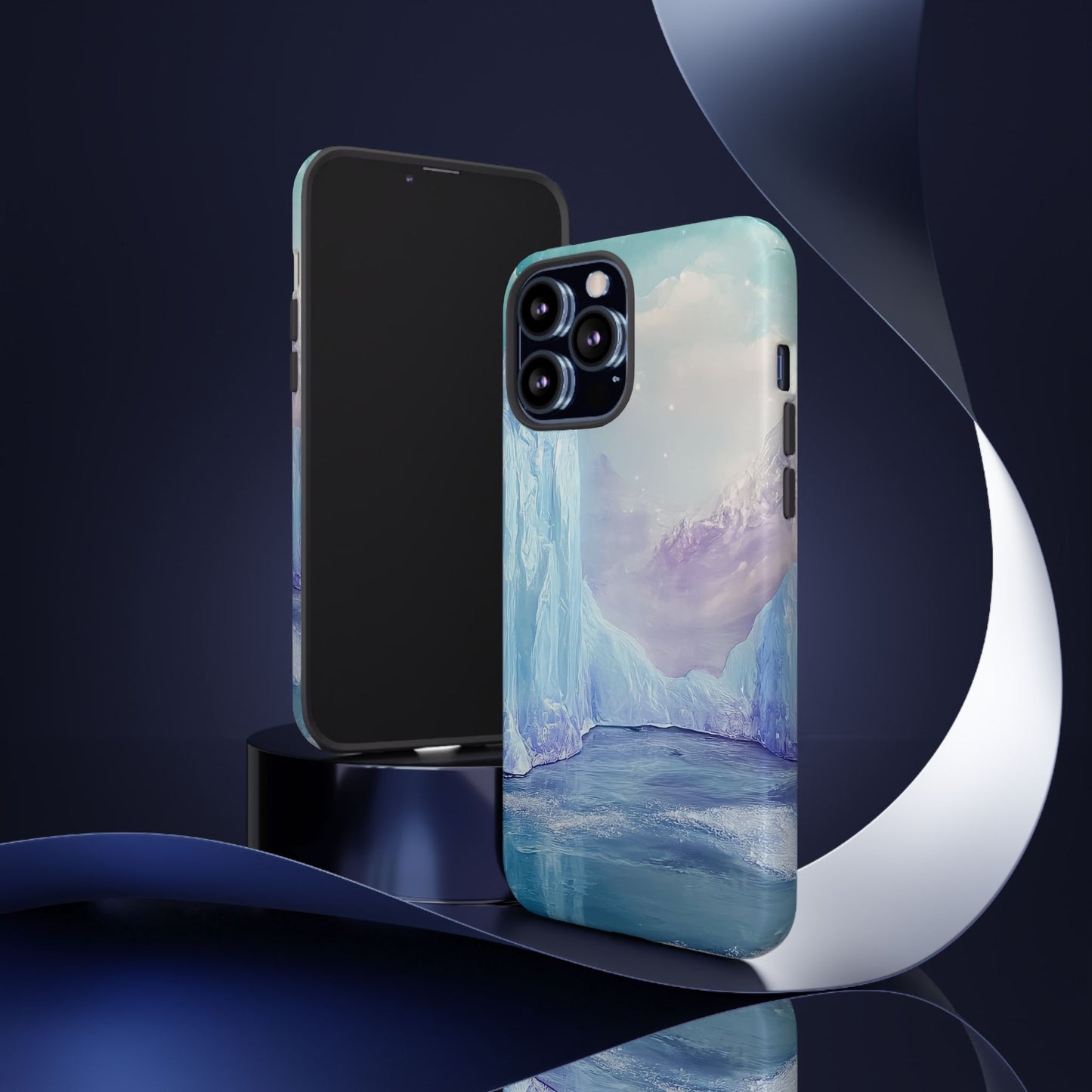 Artistic Phone Case with Iceberg Design