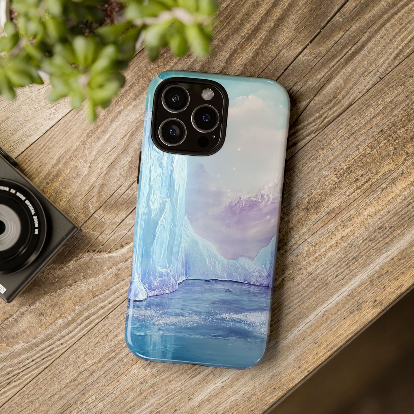 Artistic Phone Case with Iceberg Design