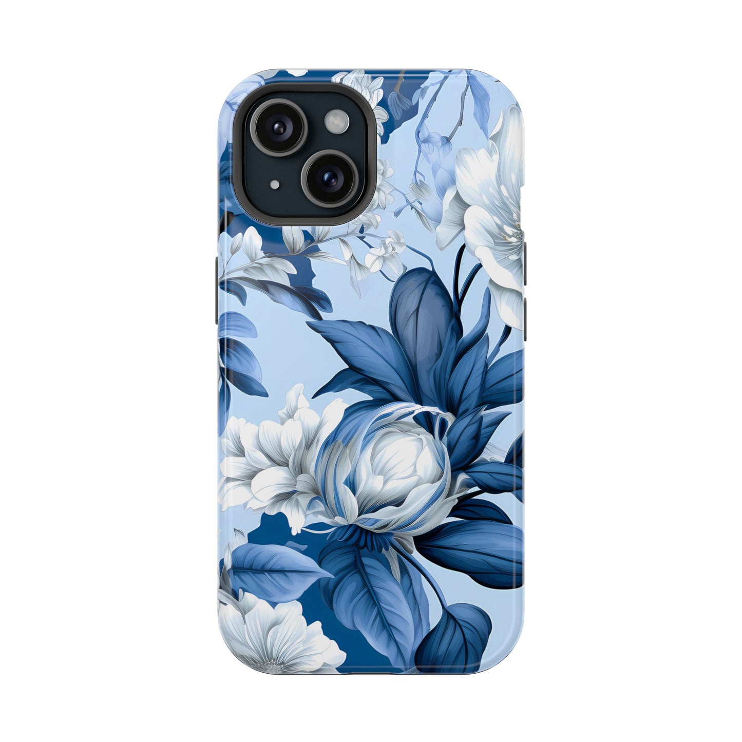Elegant Blue Floral Phone Case