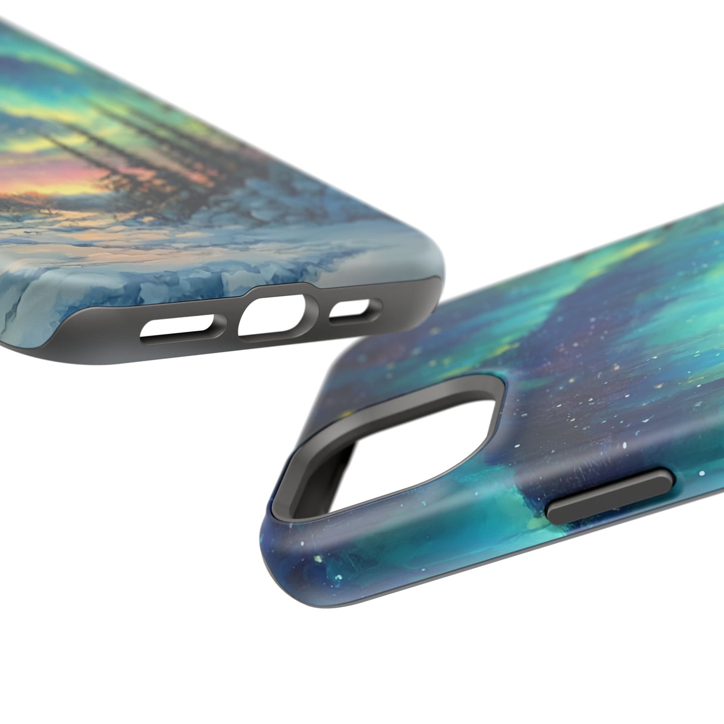 Aurora Borealis Impact-Resistant Phone Case - Durable Protection with Stunning Northern Lights Design