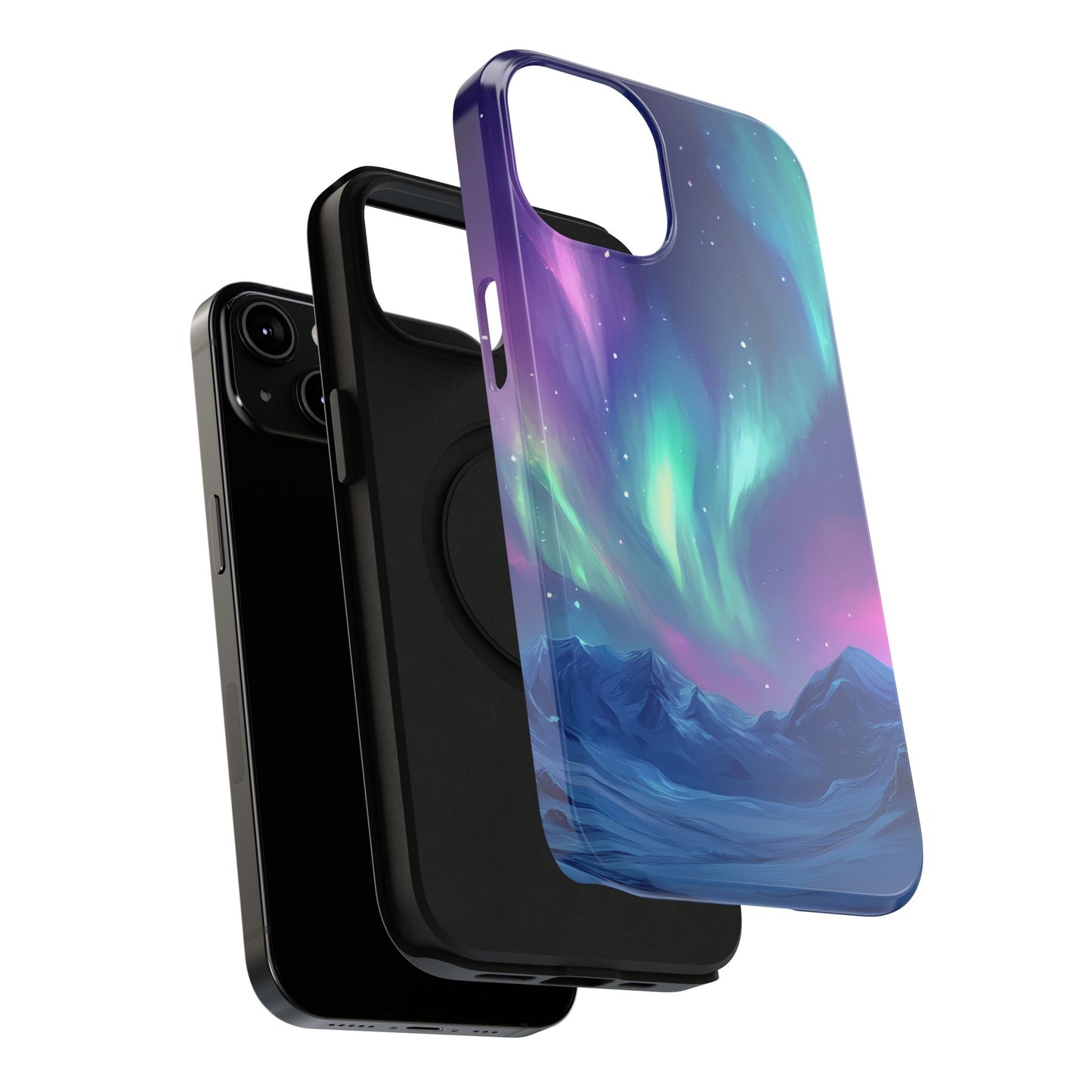 Aurora Borealis Impact-Resistant Phone Case - Colorful Northern Lights Design-2