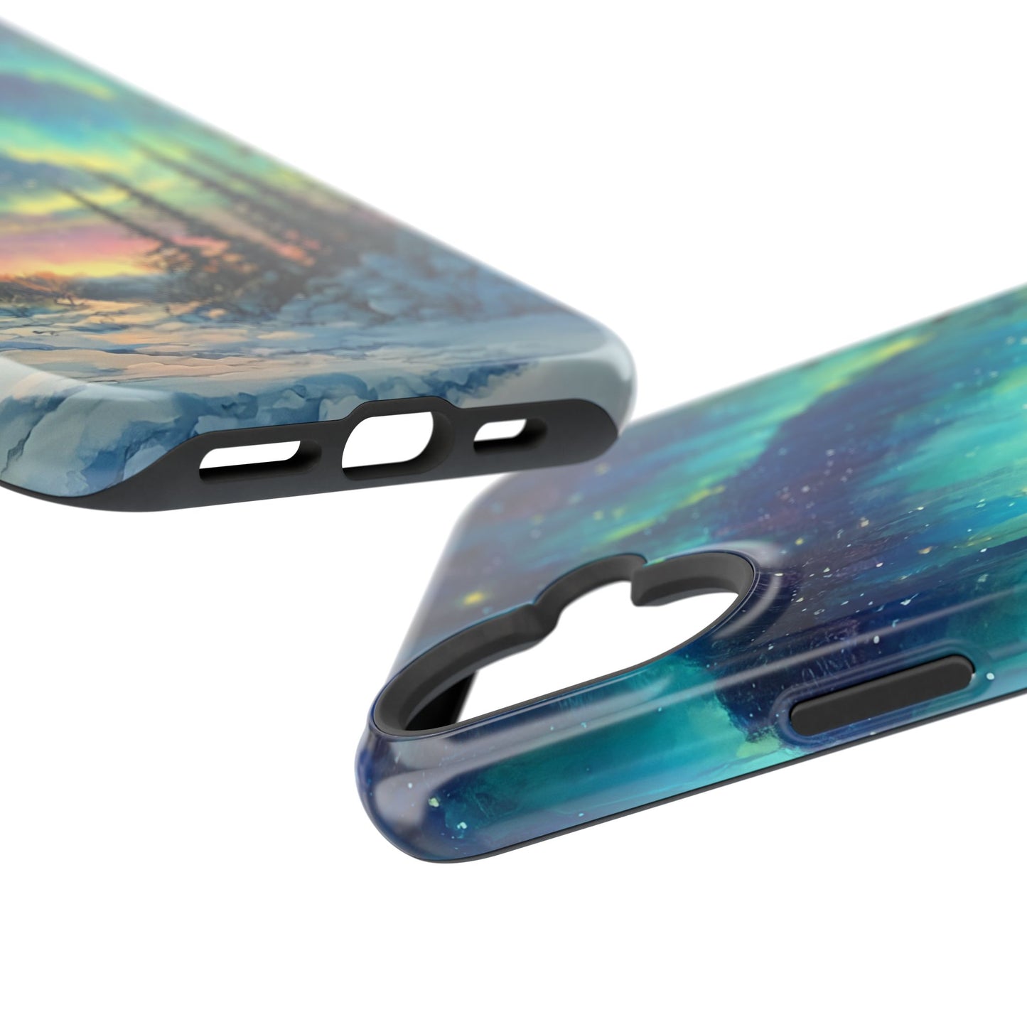 Aurora Borealis Impact-Resistant Phone Case - Durable Protection with Stunning Northern Lights Design