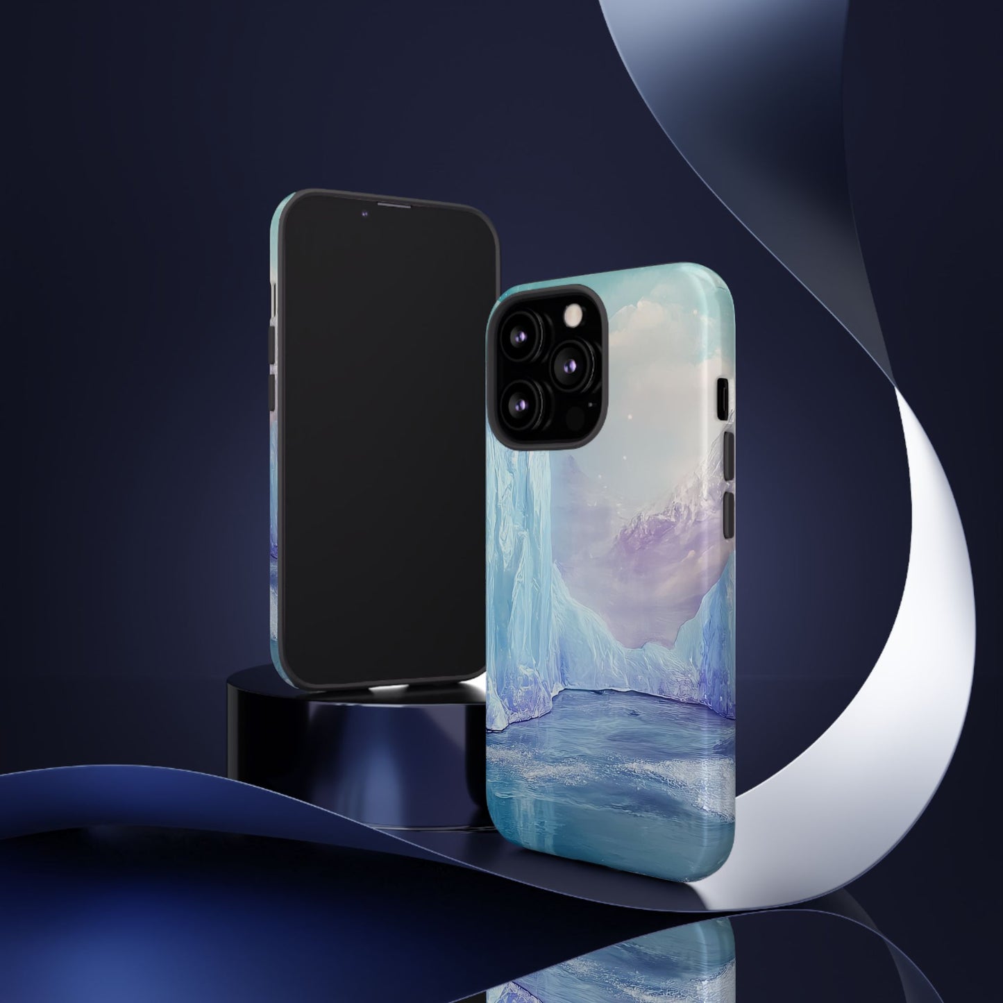 Artistic Phone Case with Iceberg Design