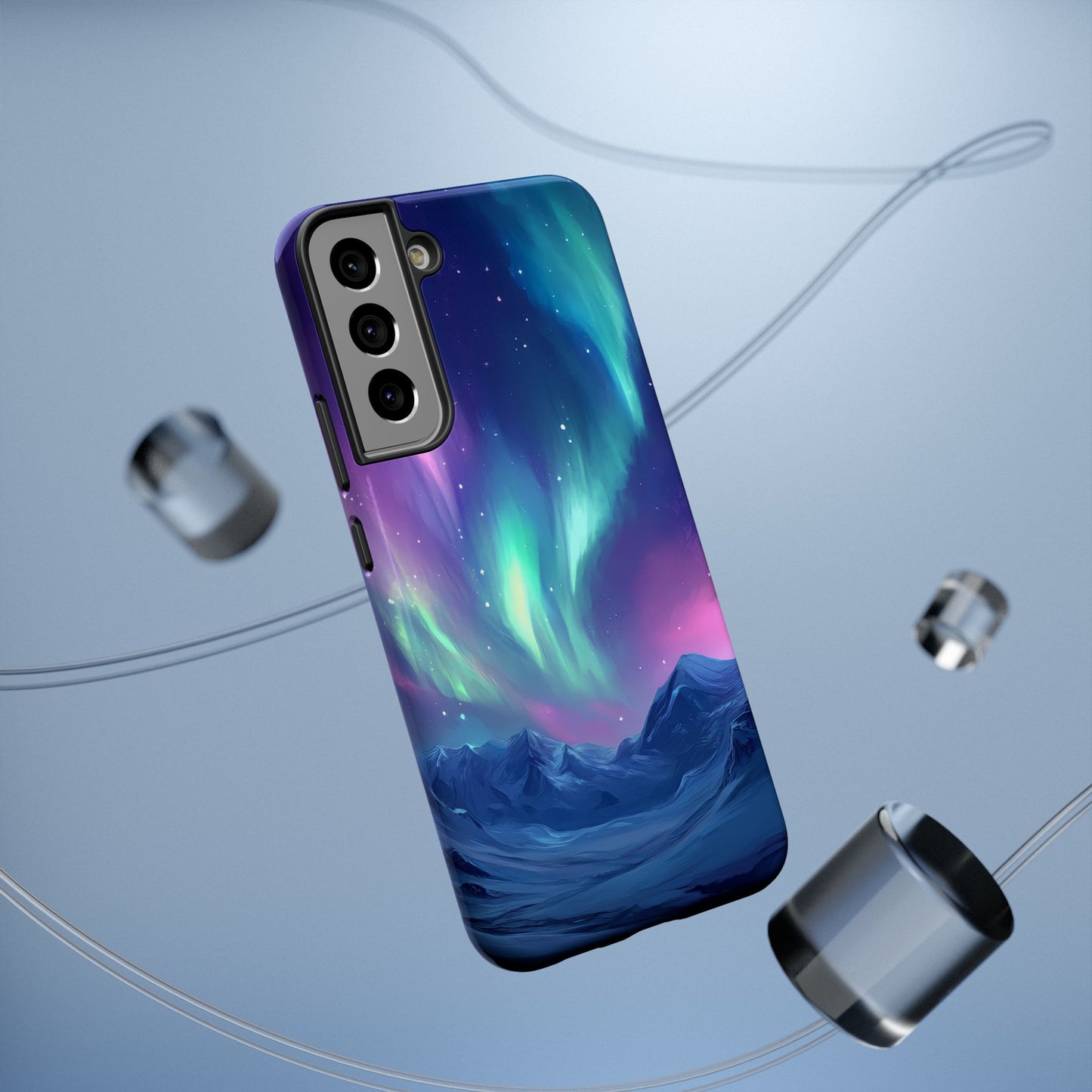 Aurora Borealis Impact-Resistant Phone Case - Colorful Northern Lights Design-2