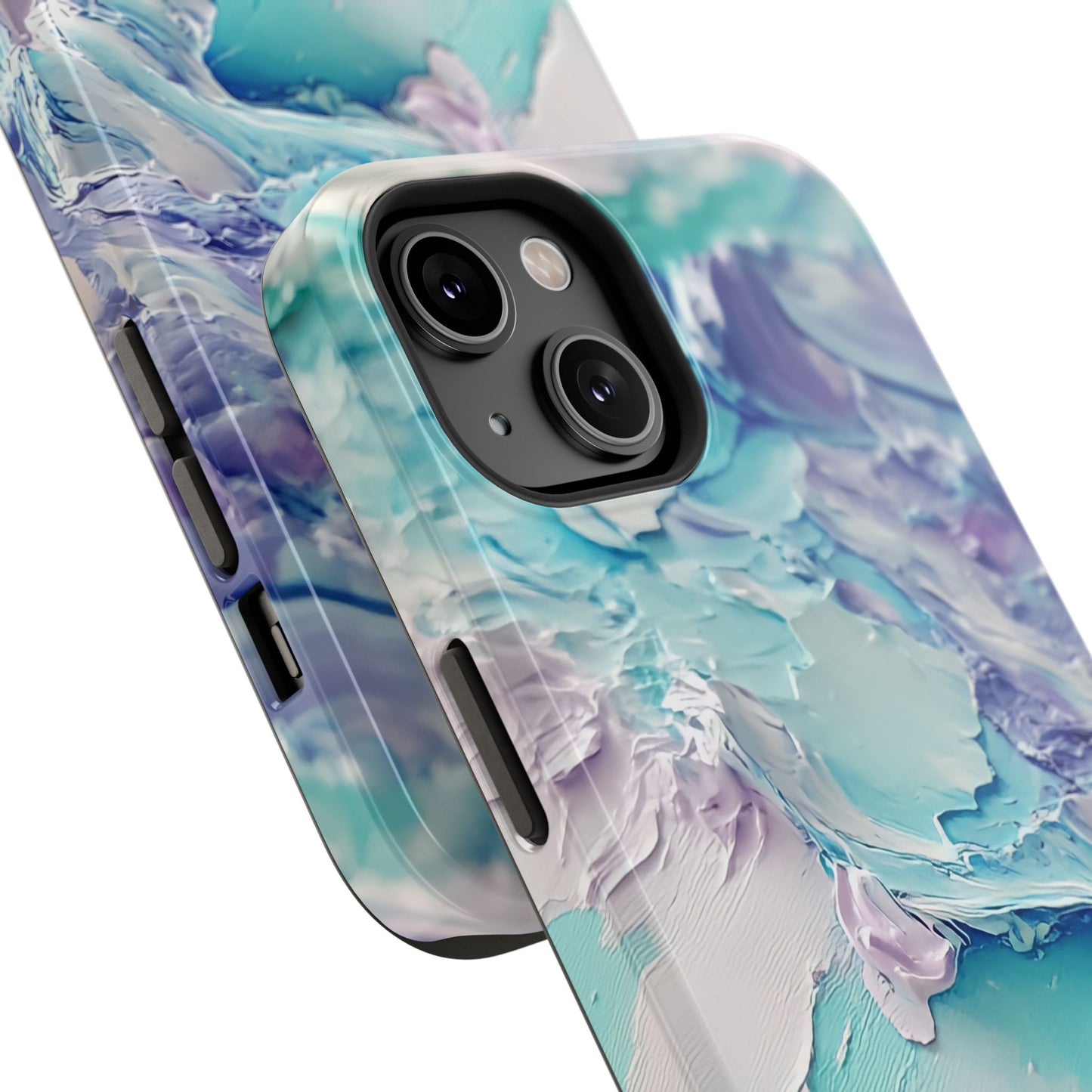 Aqua Abstract Impact-Resistant Phone Case