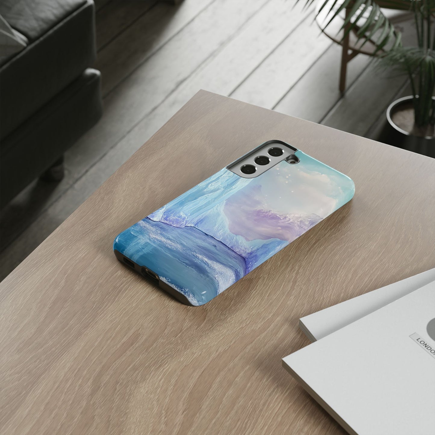 Artistic Phone Case with Iceberg Design