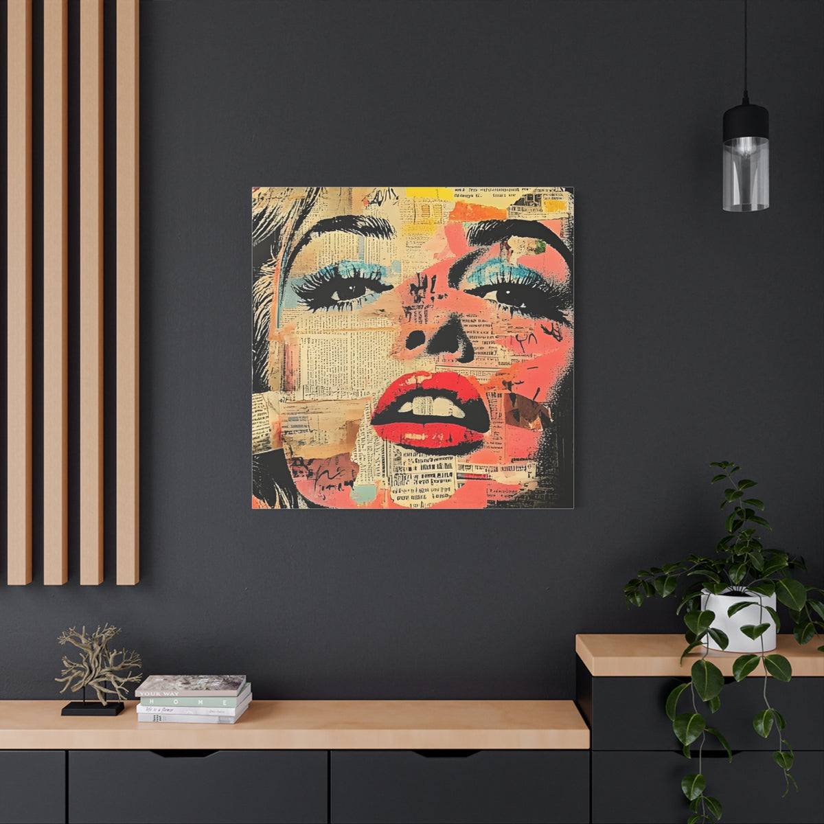 Canvas Wall Art Print, Retro Pop Culture Women 3 - Modern Home Decor, Wall Art, Gift for Art Lovers, Pop Art, Unique Gift for Her