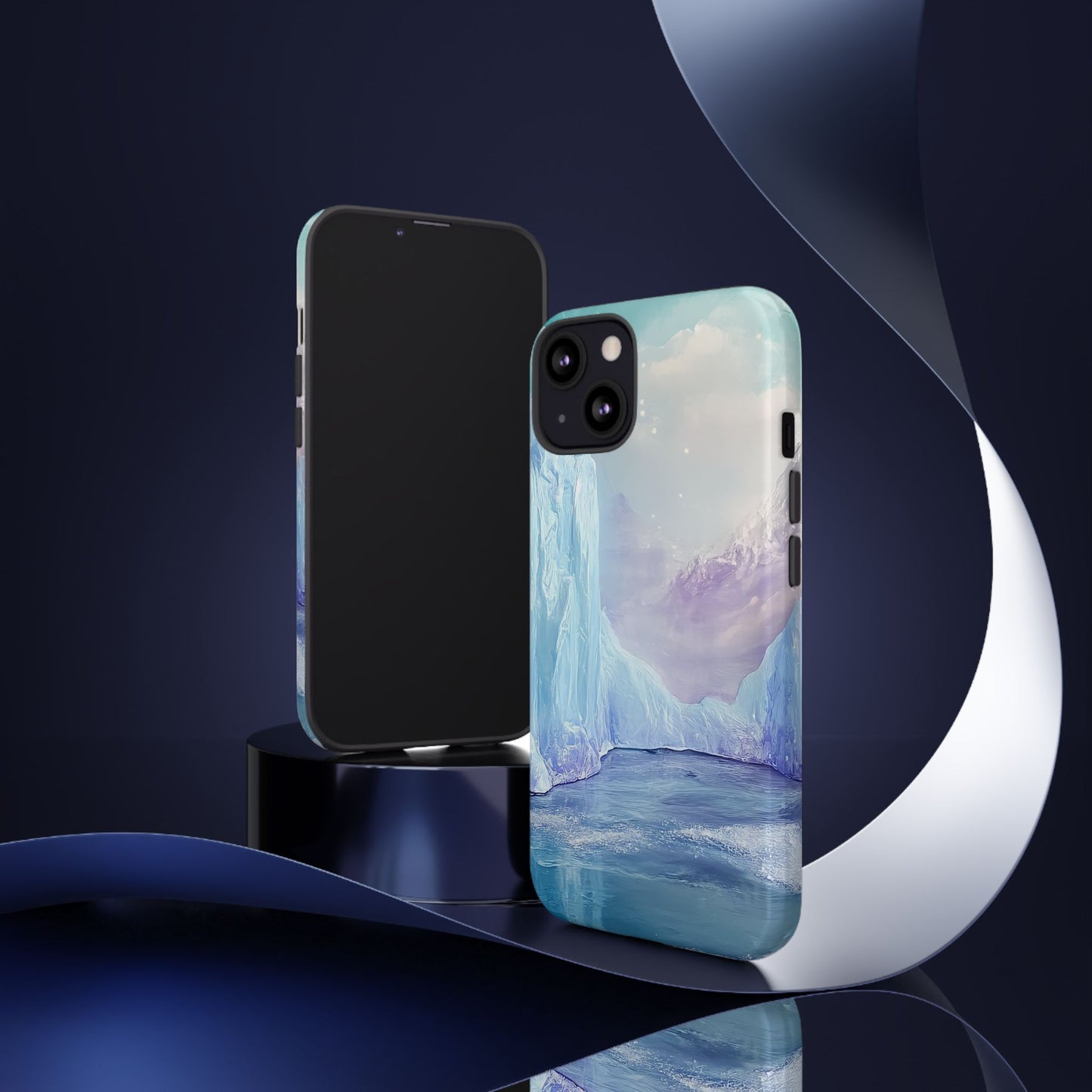 Artistic Phone Case with Iceberg Design