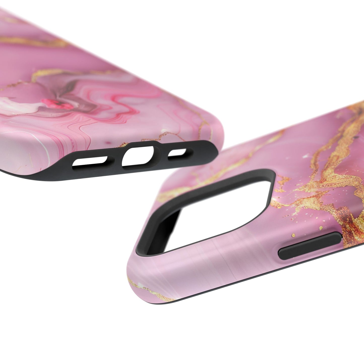 Elegant Marble Phone Case - Pink & Gold
