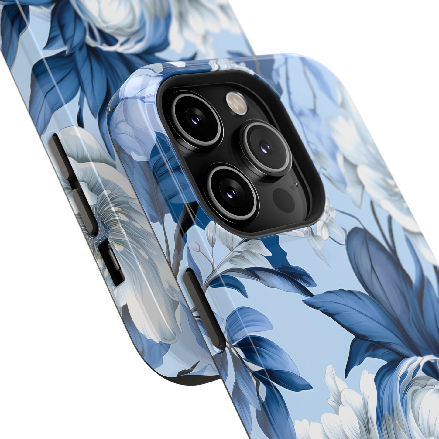 Elegant Blue Floral Phone Case