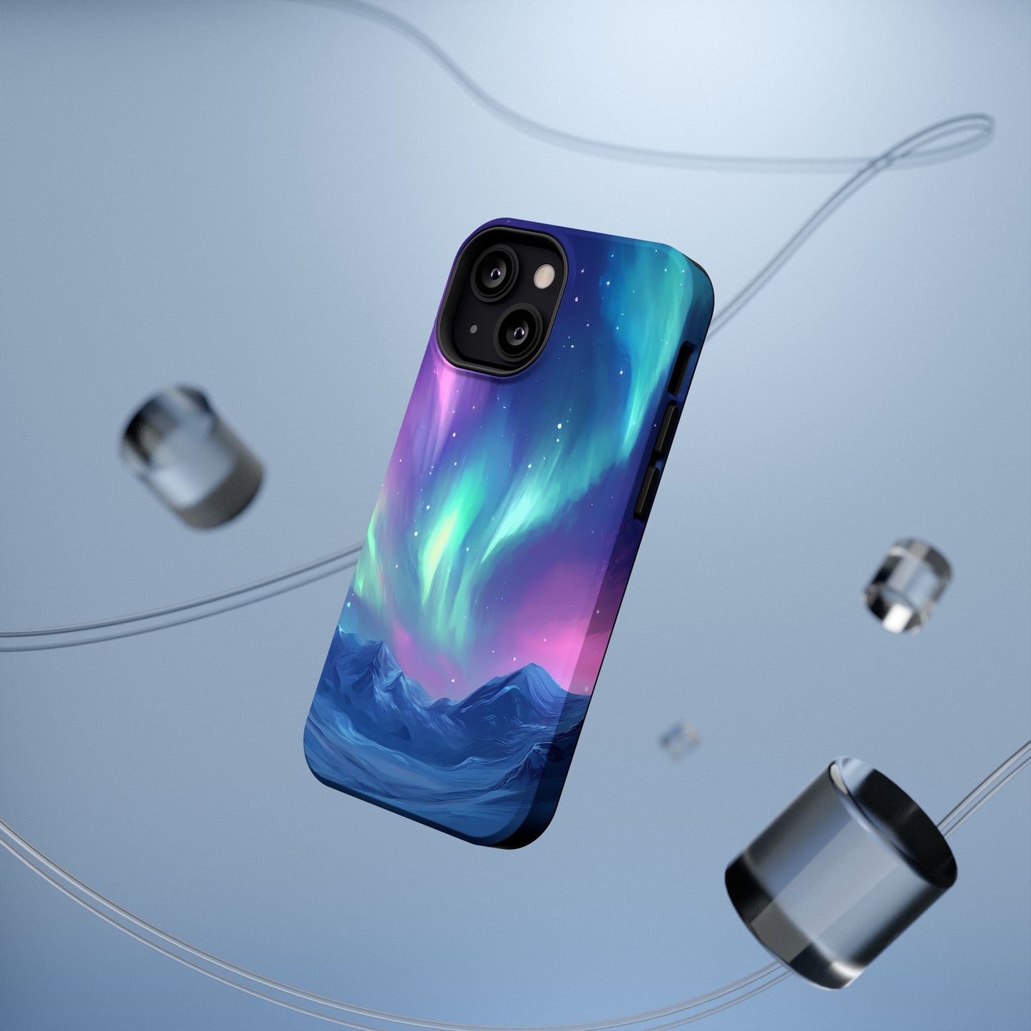 Aurora Borealis Impact-Resistant Phone Case - Colorful Northern Lights Design-2