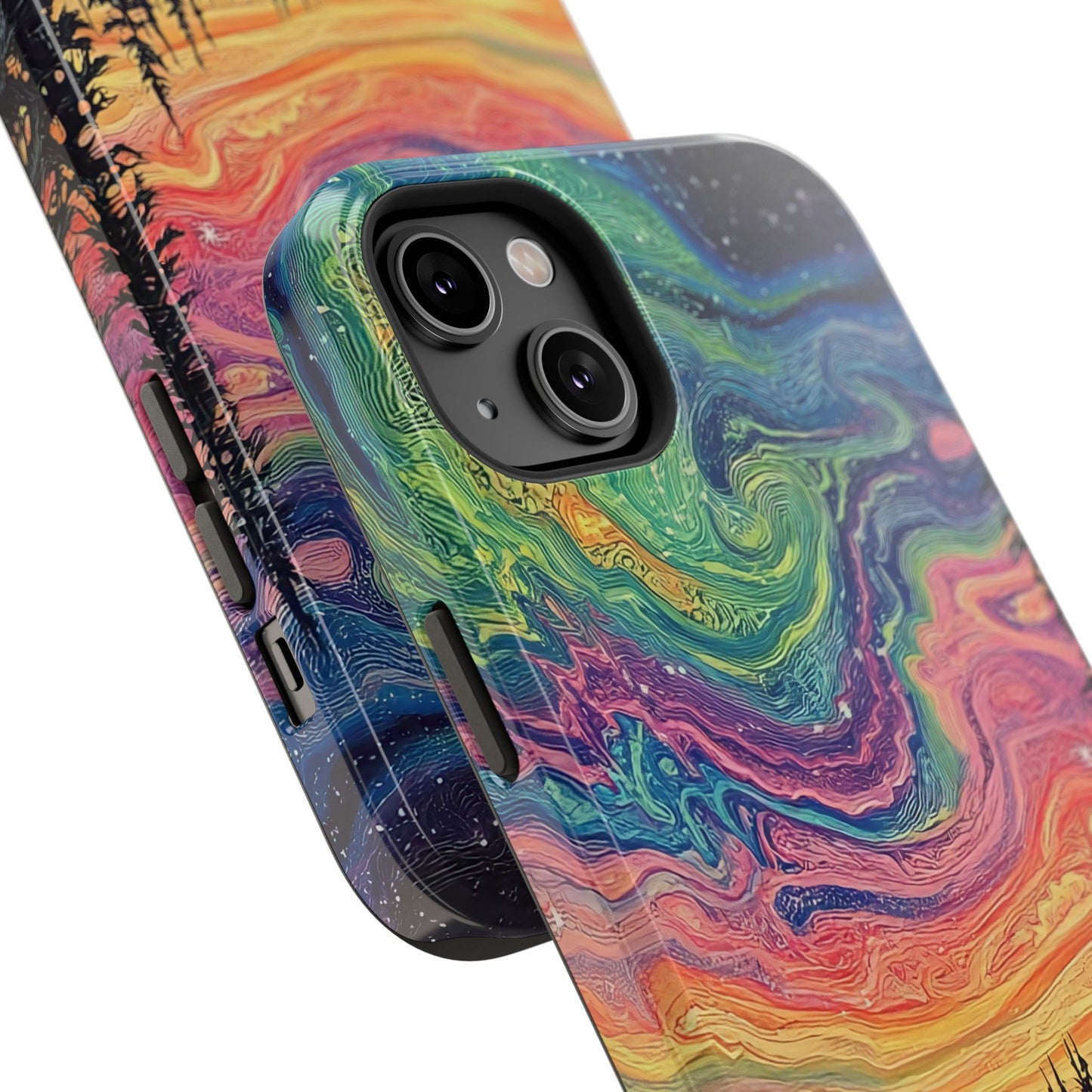 Nature-Inspired Impact-Resistant Phone Case - Vibrant Galaxy Sky Design