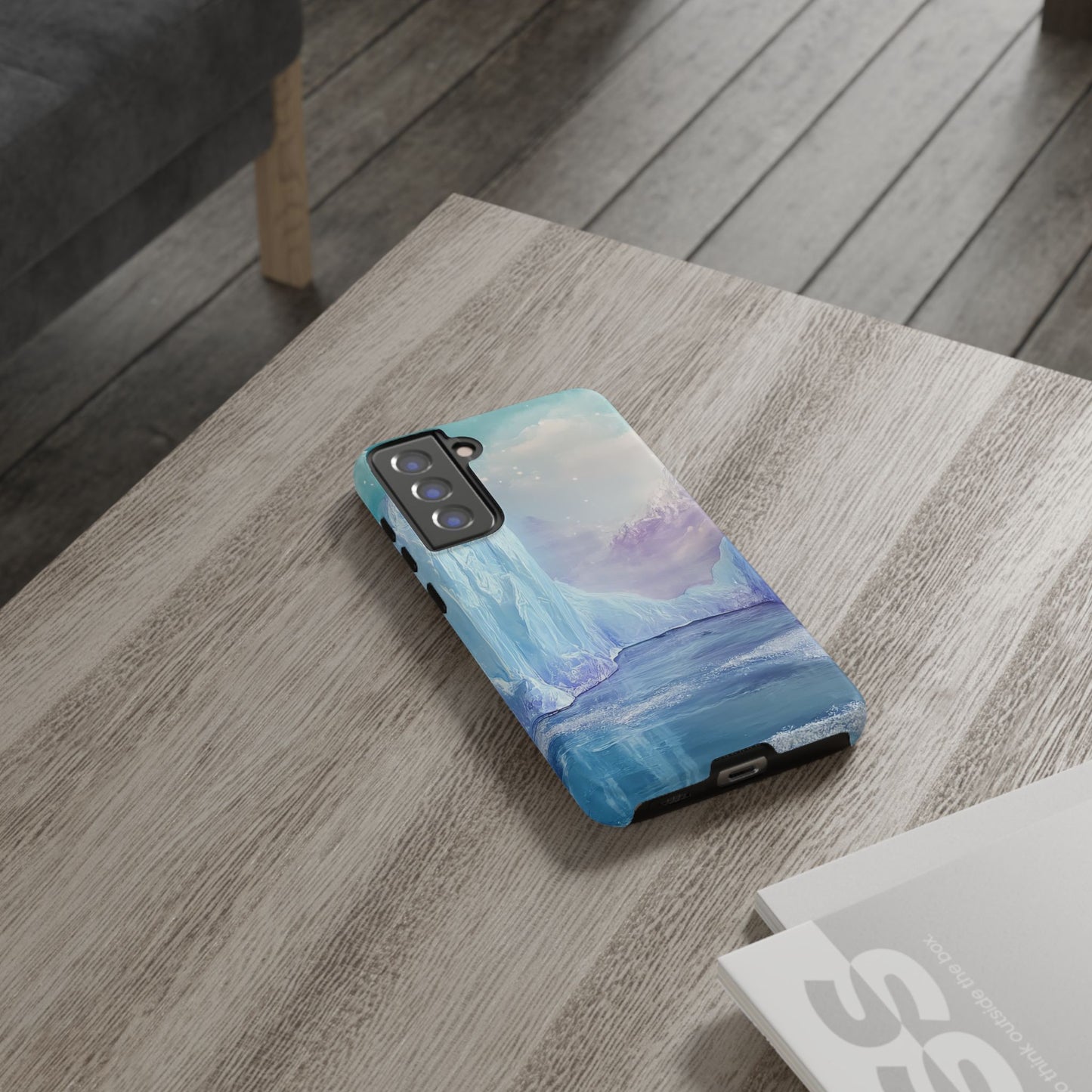 Artistic Phone Case with Iceberg Design