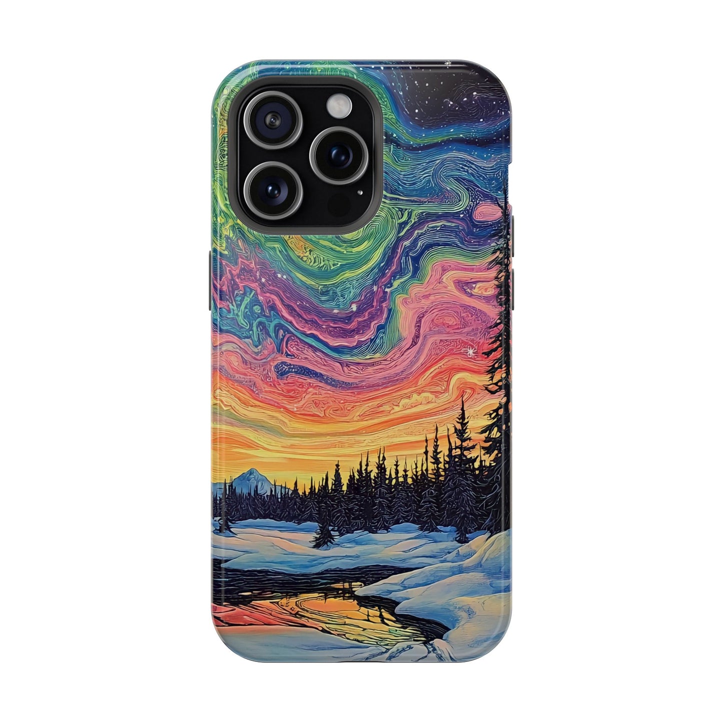 Nature-Inspired Impact-Resistant Phone Case - Vibrant Galaxy Sky Design
