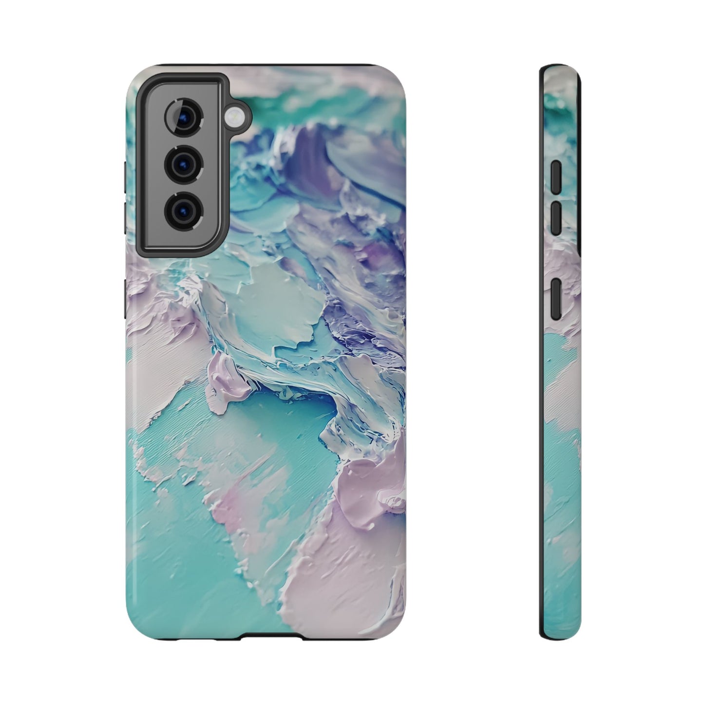 Aqua Abstract Impact-Resistant Phone Case