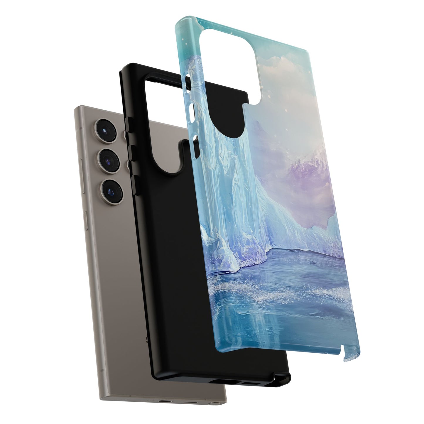 Artistic Phone Case with Iceberg Design
