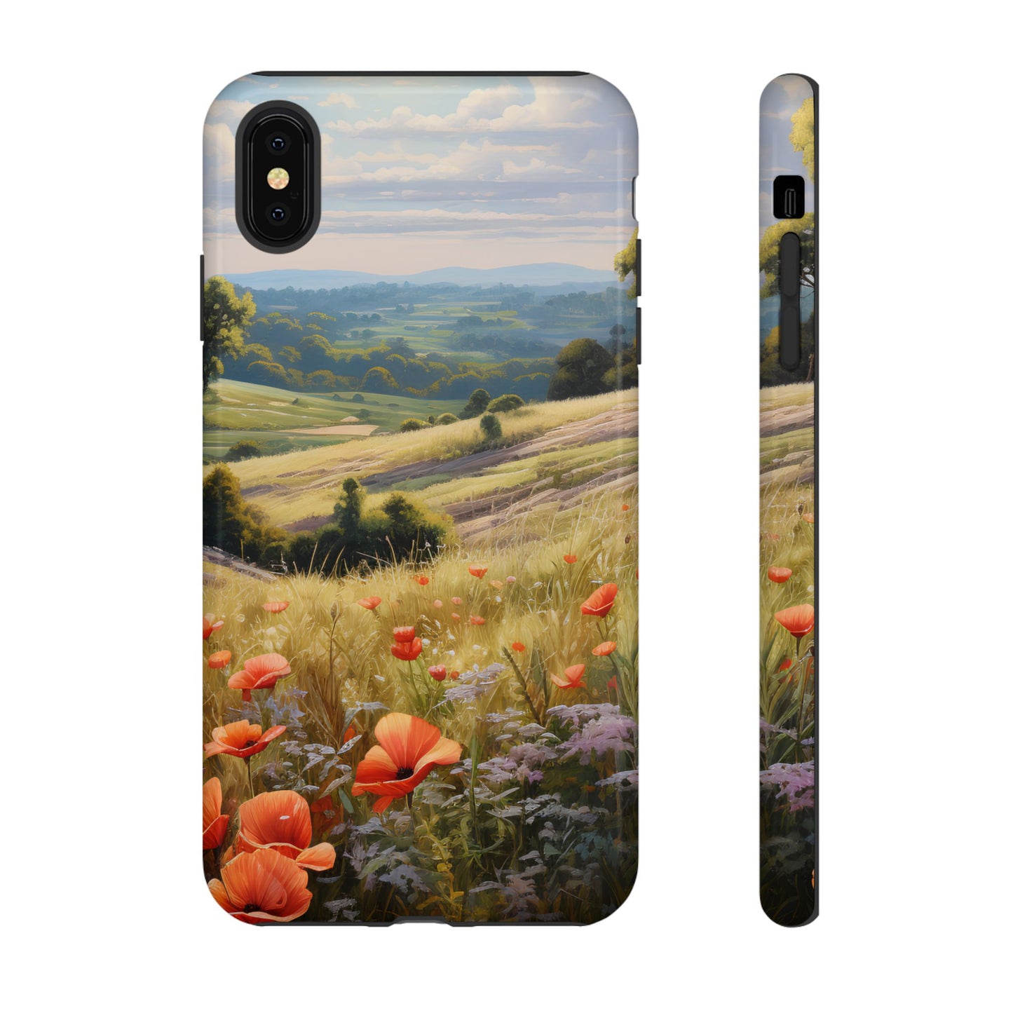 Phone Case with Beautiful Poppy Field Design