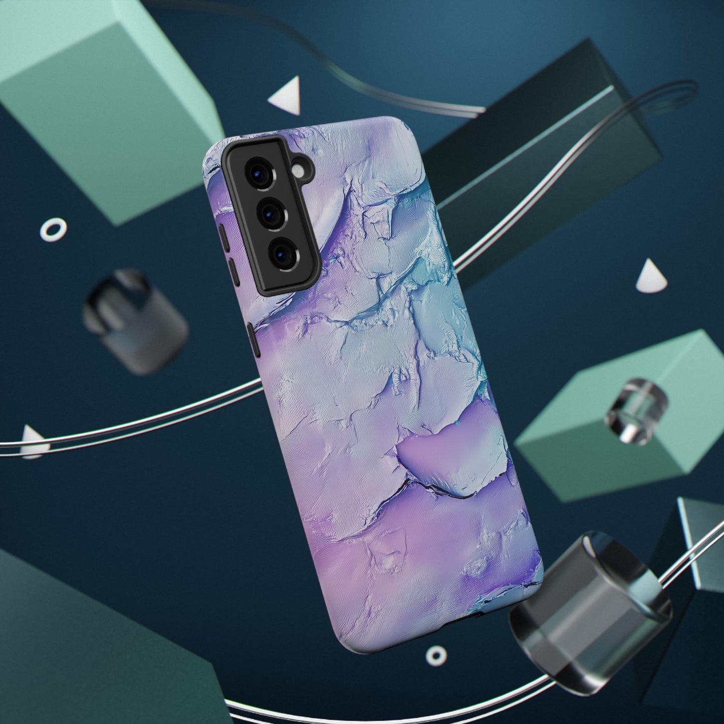Vibrant Impact-Resistant Phone Case - Colorful Texture Design