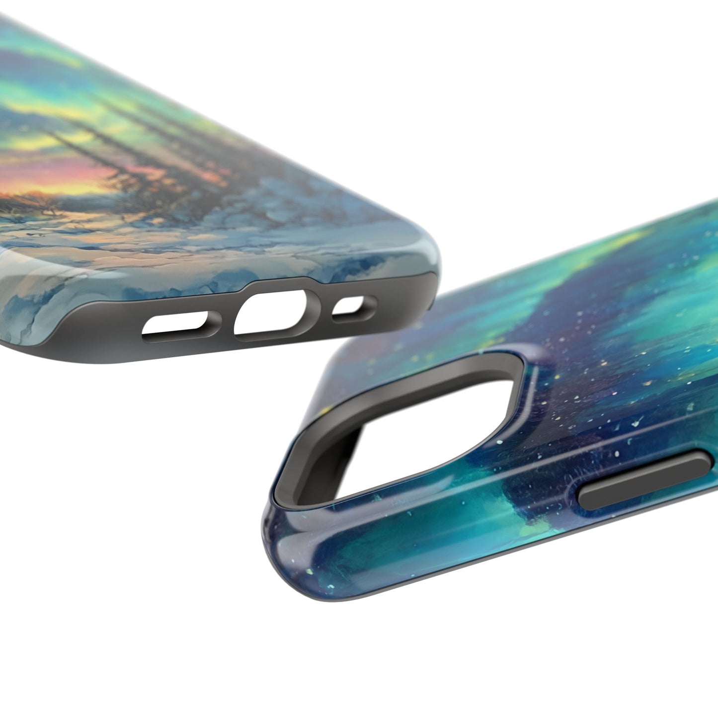 Aurora Borealis Impact-Resistant Phone Case - Durable Protection with Stunning Northern Lights Design