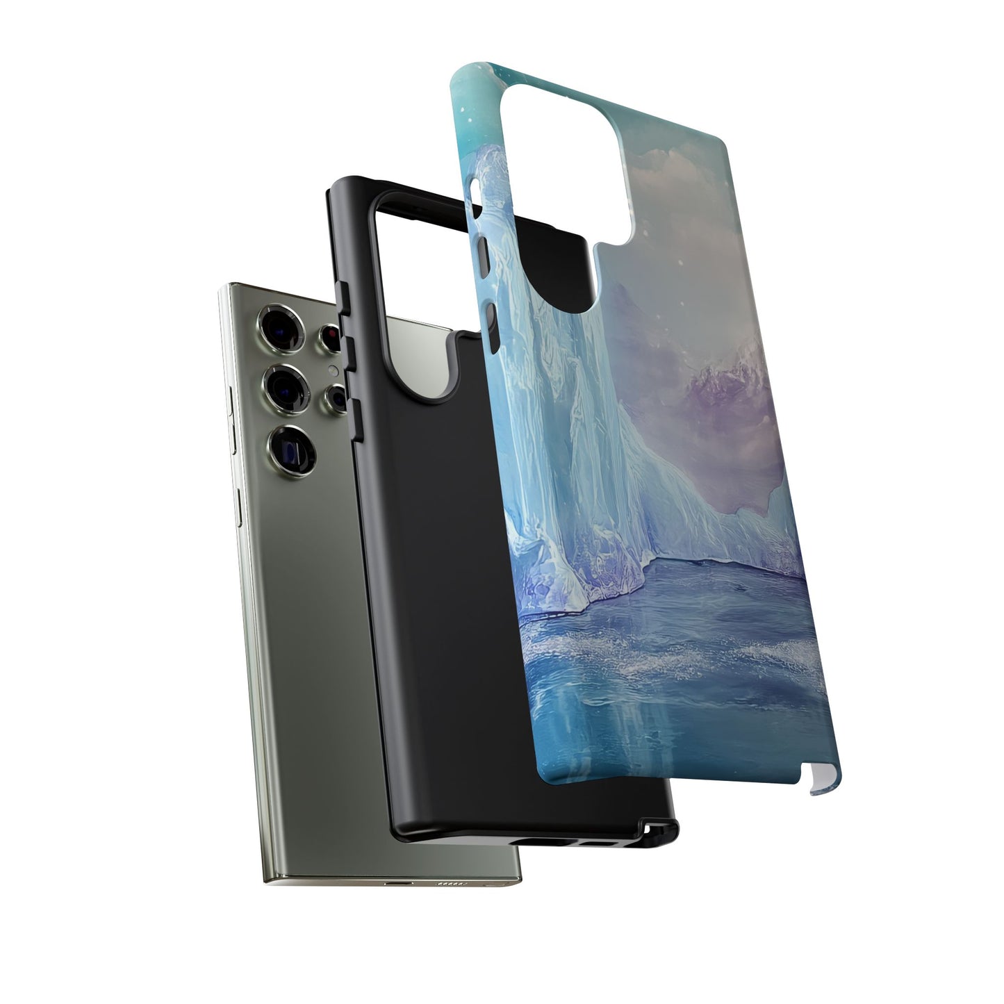 Artistic Phone Case with Iceberg Design