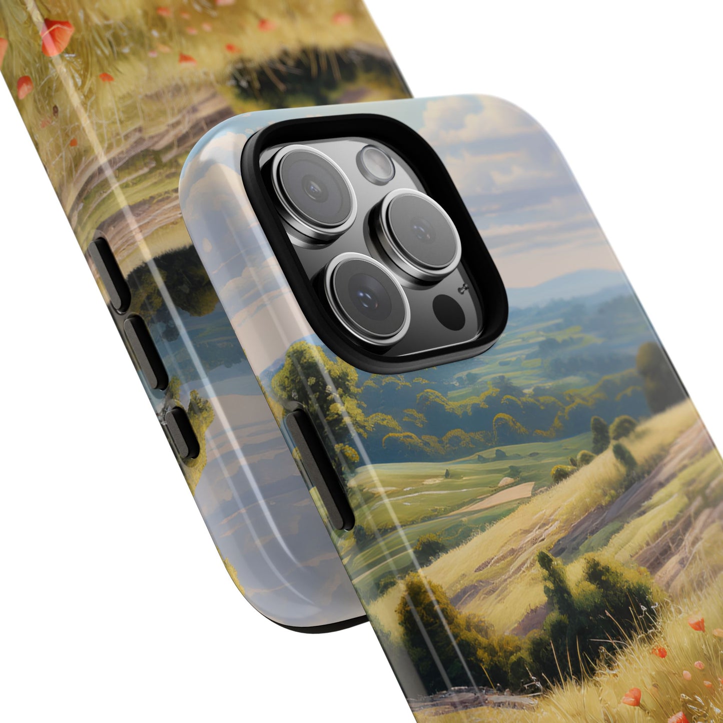 Phone Case with Beautiful Poppy Field Design
