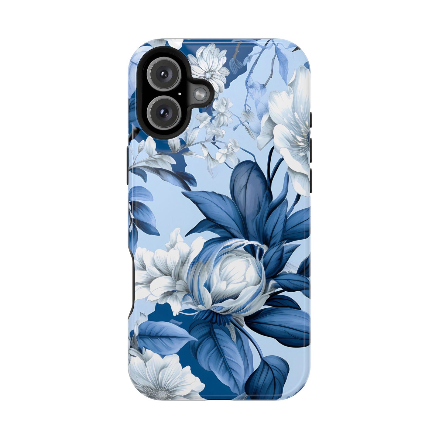 Elegant Blue Floral Phone Case