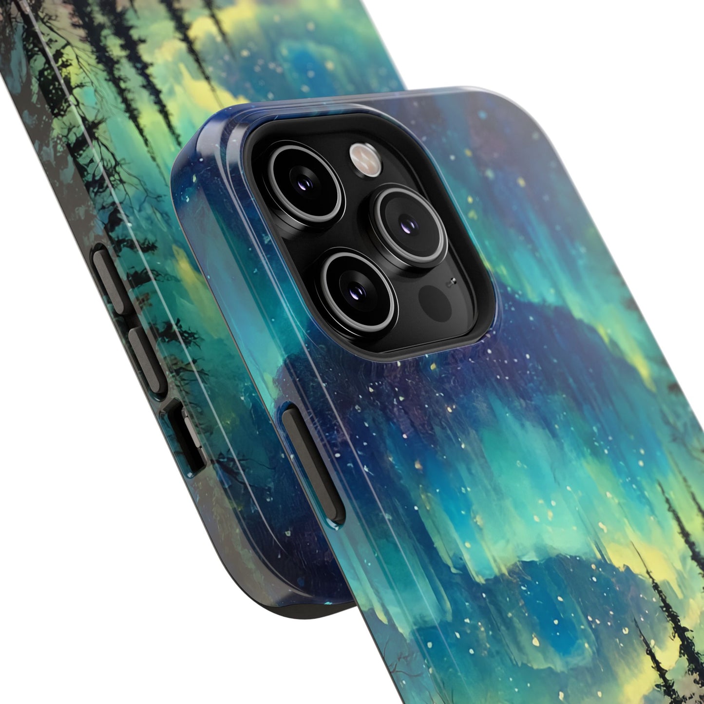 Aurora Borealis Impact-Resistant Phone Case - Durable Protection with Stunning Northern Lights Design