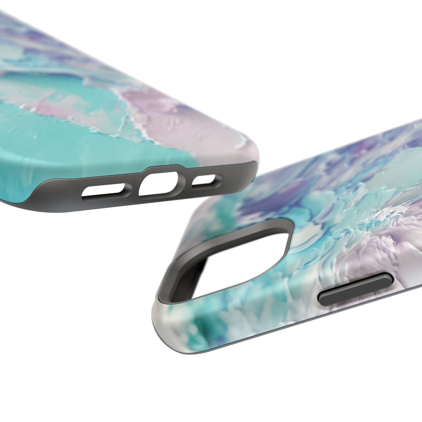 Aqua Abstract Impact-Resistant Phone Case