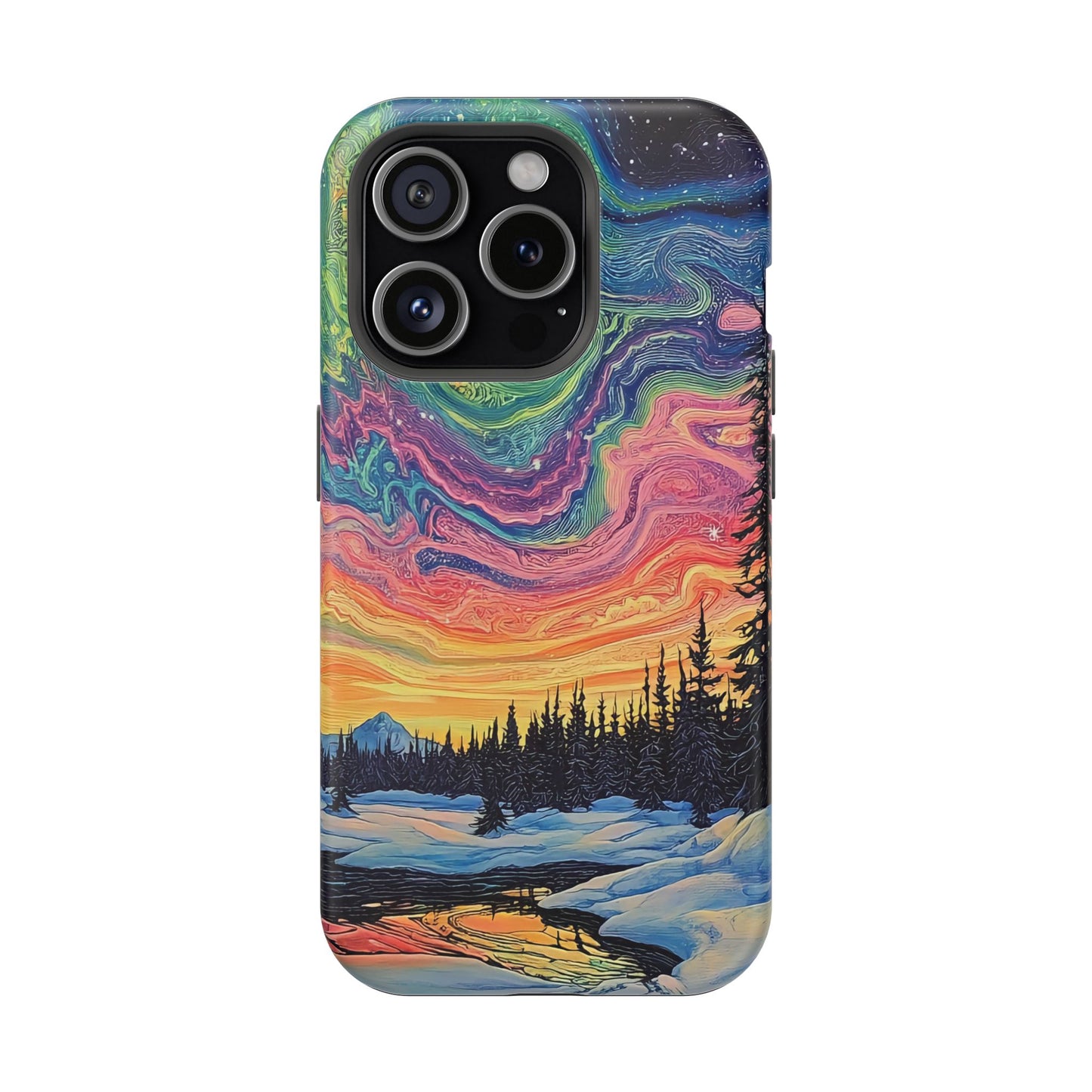 Nature-Inspired Impact-Resistant Phone Case - Vibrant Galaxy Sky Design