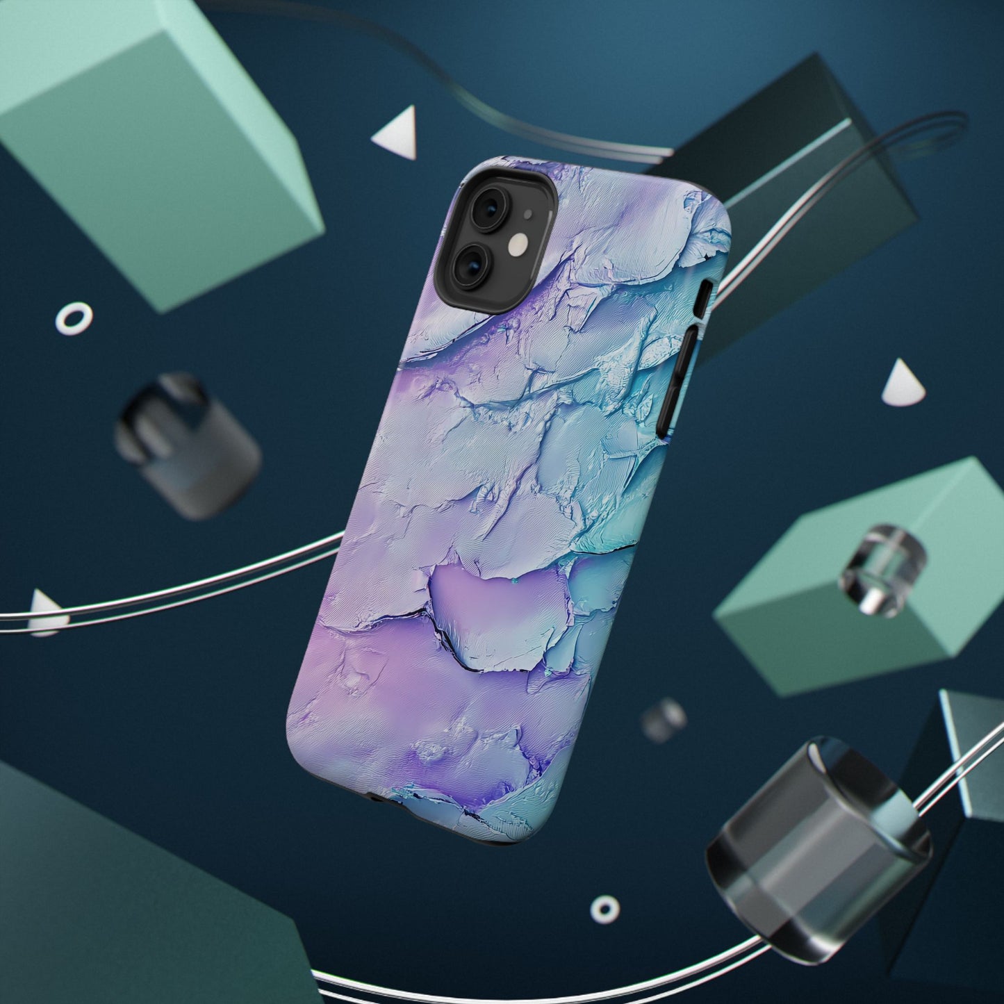 Vibrant Impact-Resistant Phone Case - Colorful Texture Design