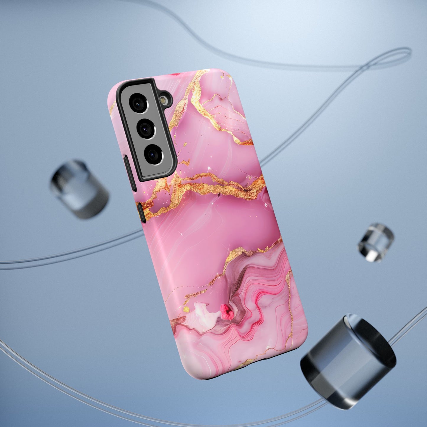 Elegant Marble Phone Case - Pink & Gold