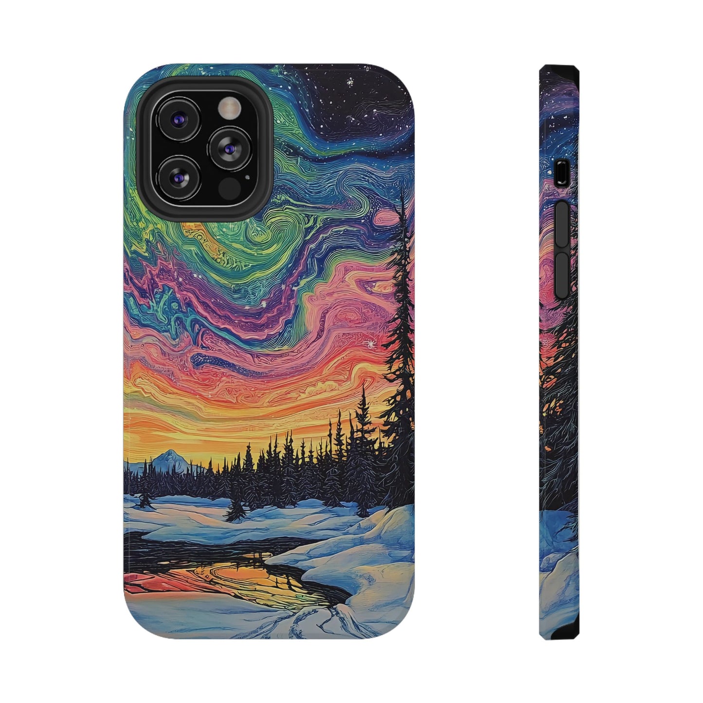 Nature-Inspired Impact-Resistant Phone Case - Vibrant Galaxy Sky Design