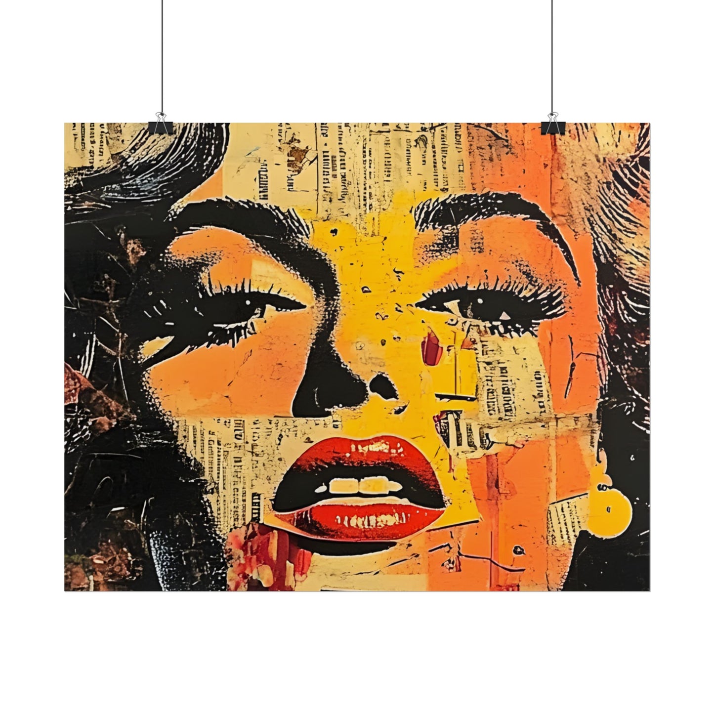 Wall Art Poster - Retro Pop Culture Woman 16, Comic Book Style
