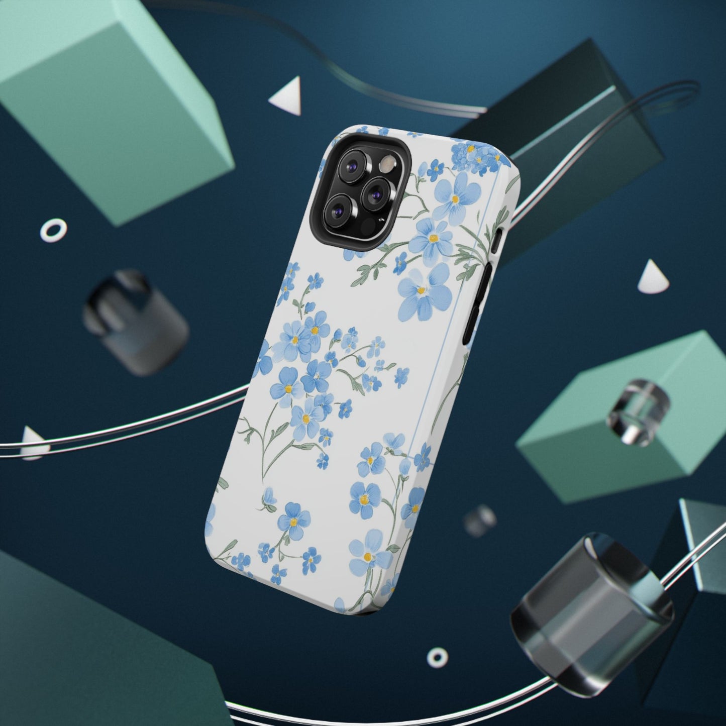 Blue Flower Design Floral Phone Case
