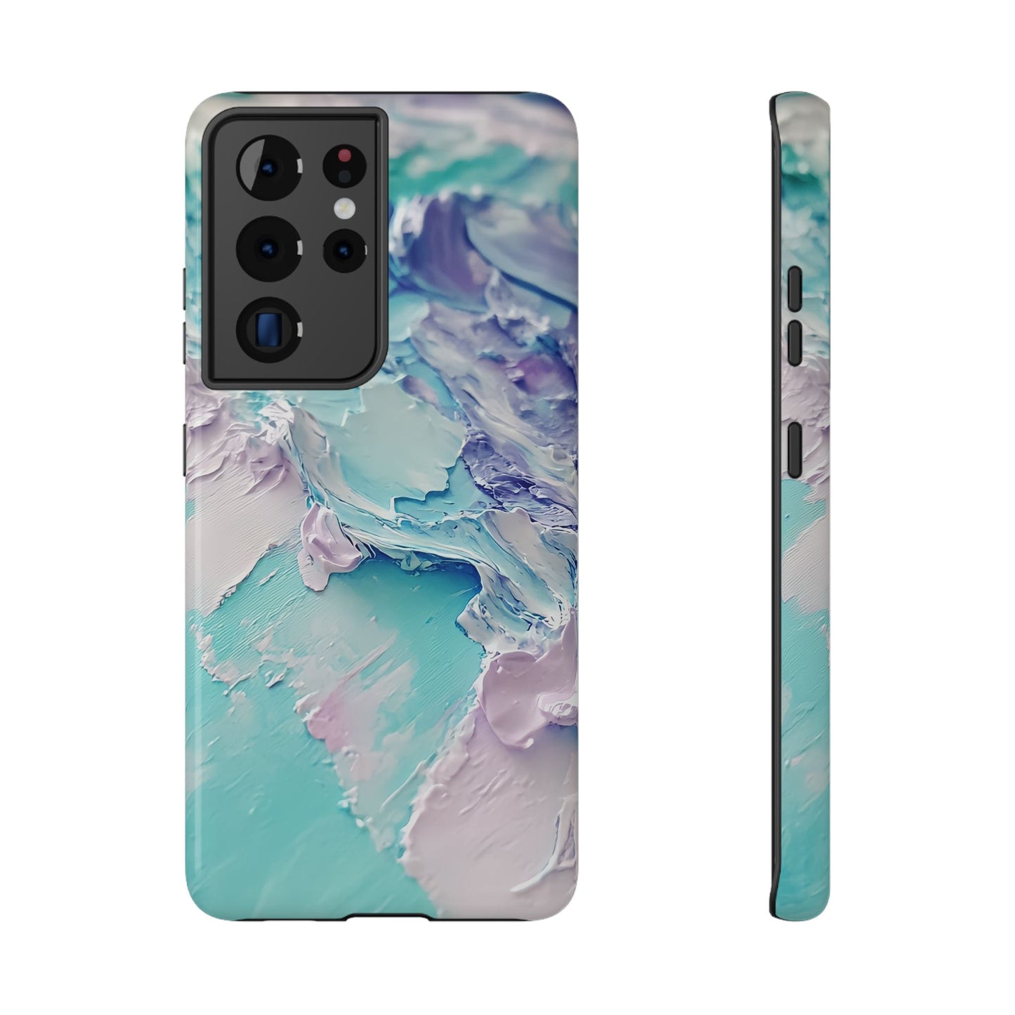 Aqua Abstract Impact-Resistant Phone Case
