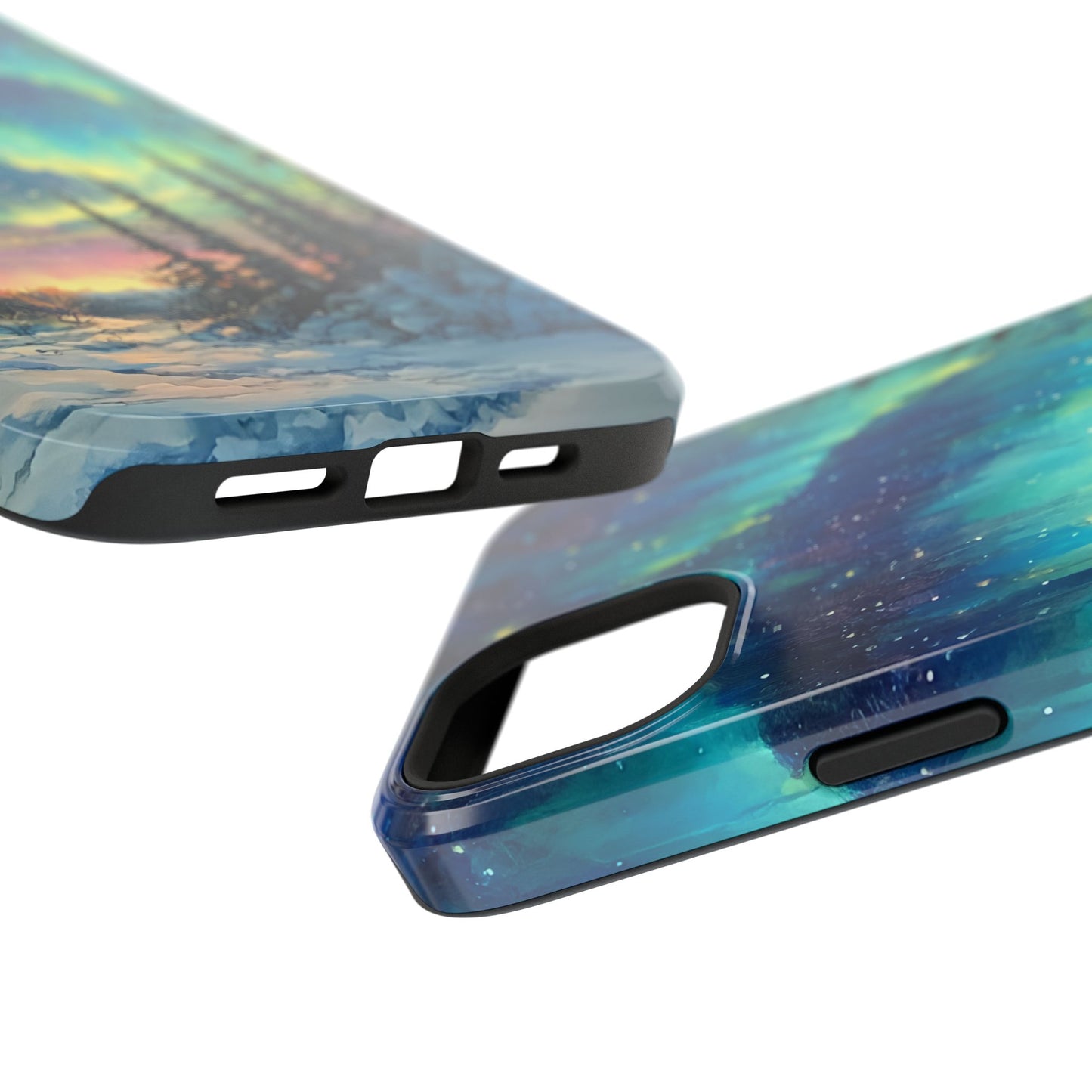 Aurora Borealis Impact-Resistant Phone Case - Durable Protection with Stunning Northern Lights Design