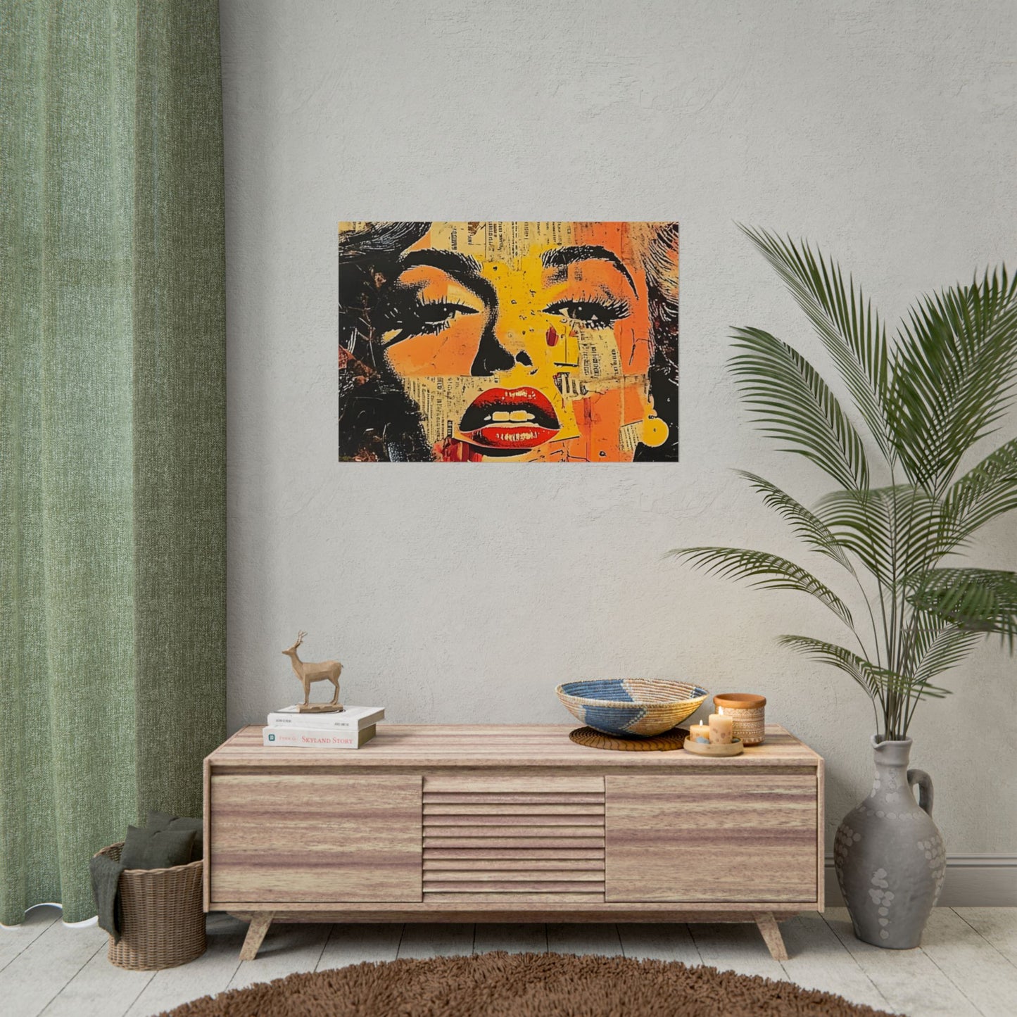 Wall Art Poster - Retro Pop Culture Woman 16, Comic Book Style